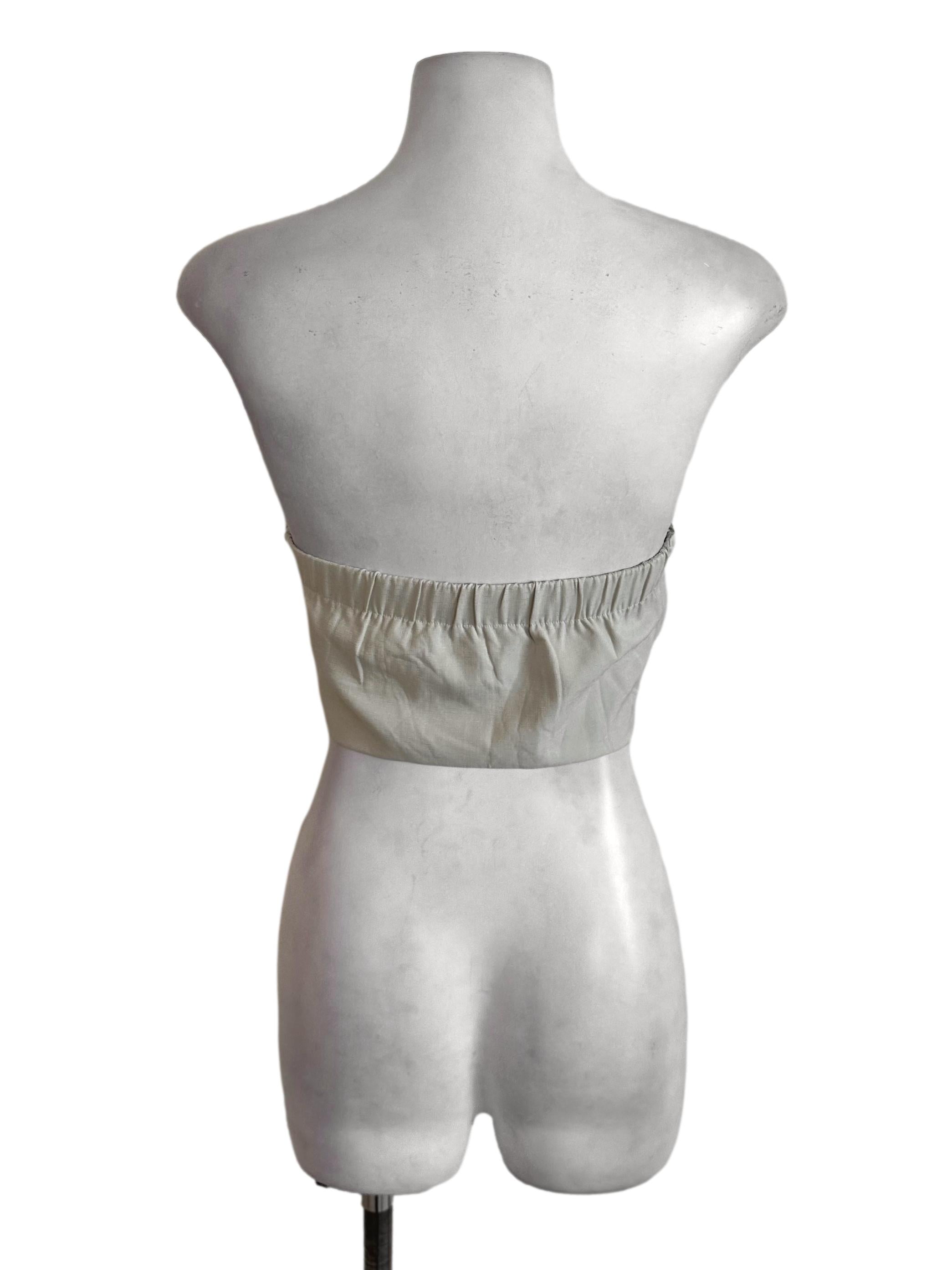 Light Beige Textured Tube Top