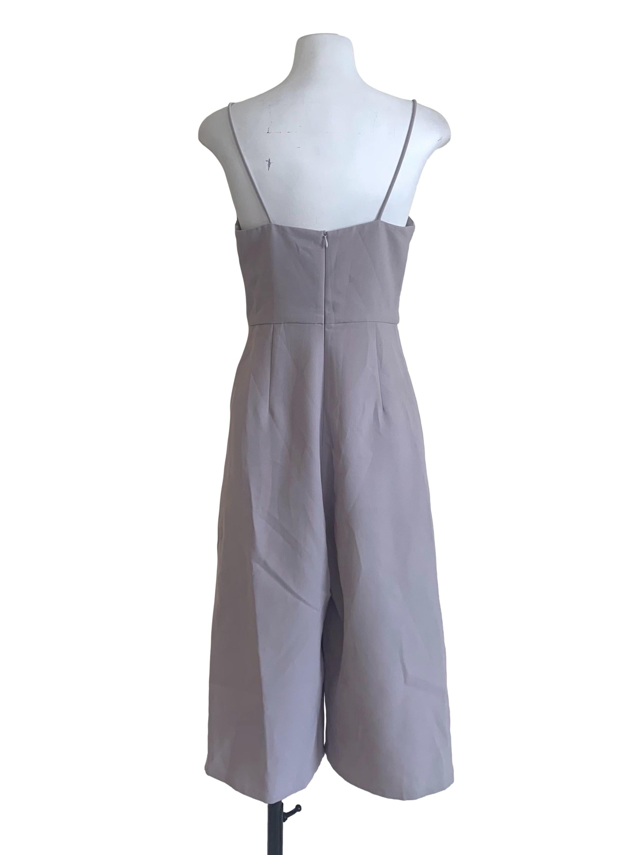 Heather Purple Sweetheart Neck Jumpsuit LB