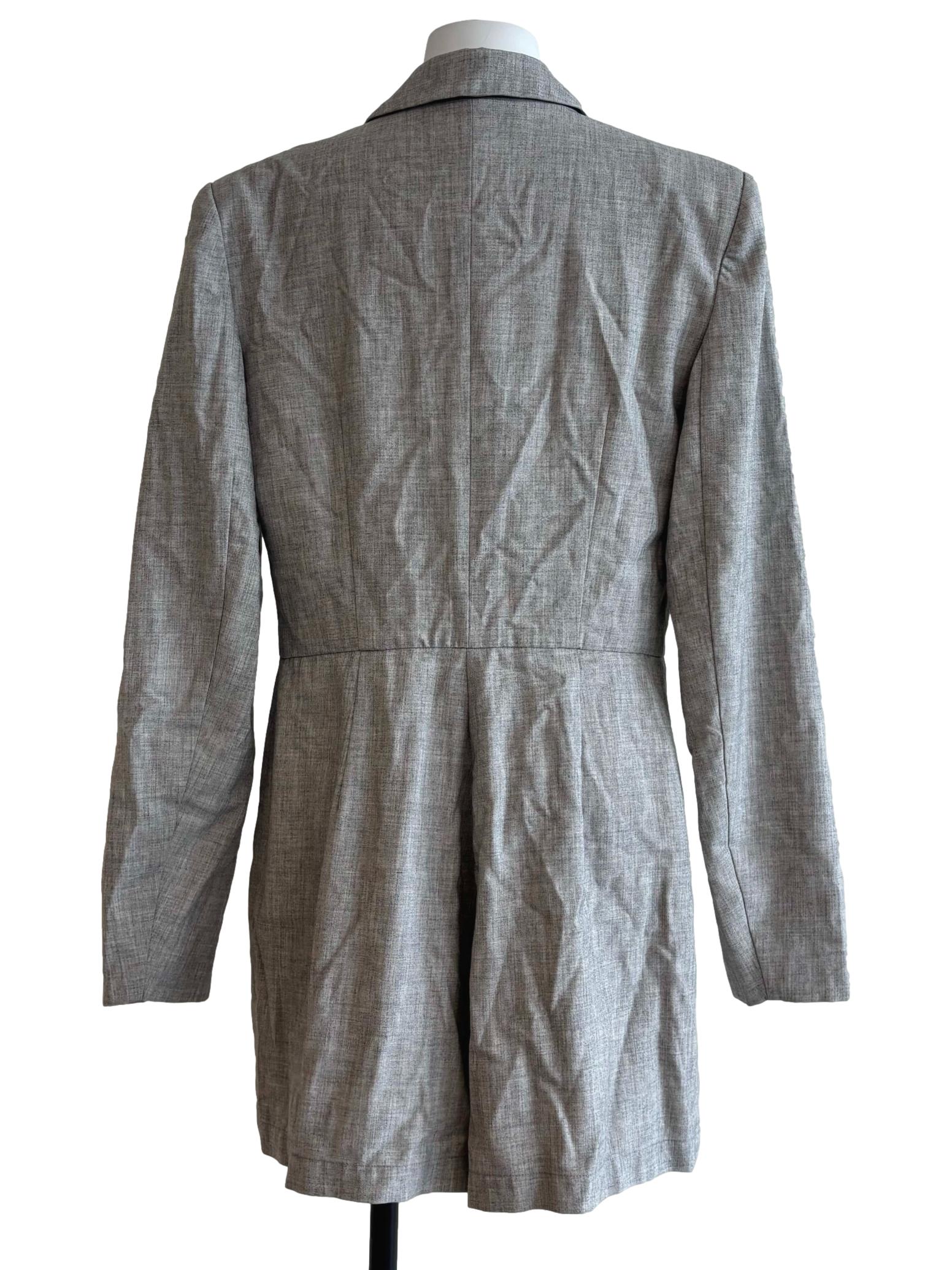 Chrome Grey Blazer Romper