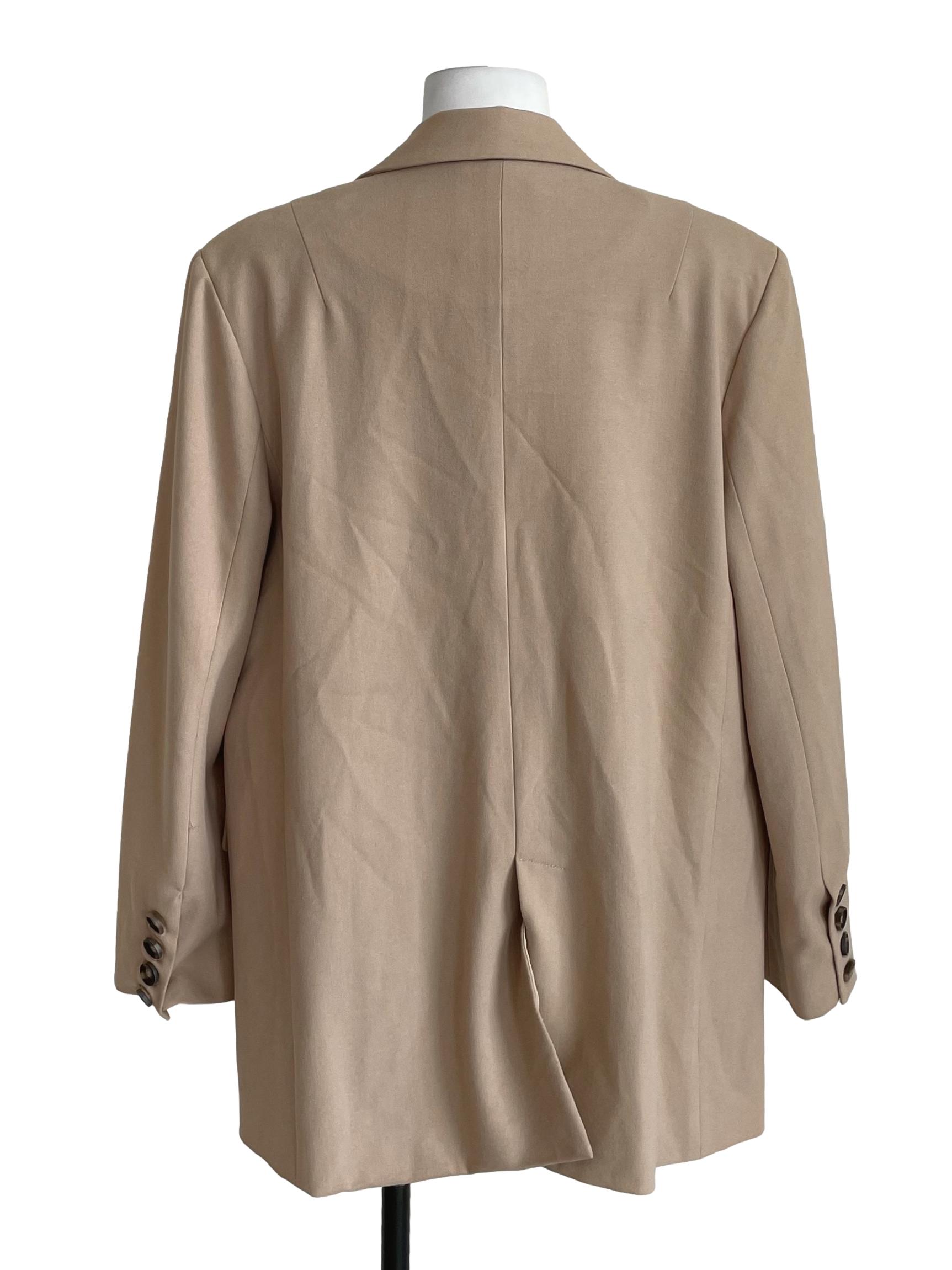 Latte Beige Single Breasted Oversized Suit LB