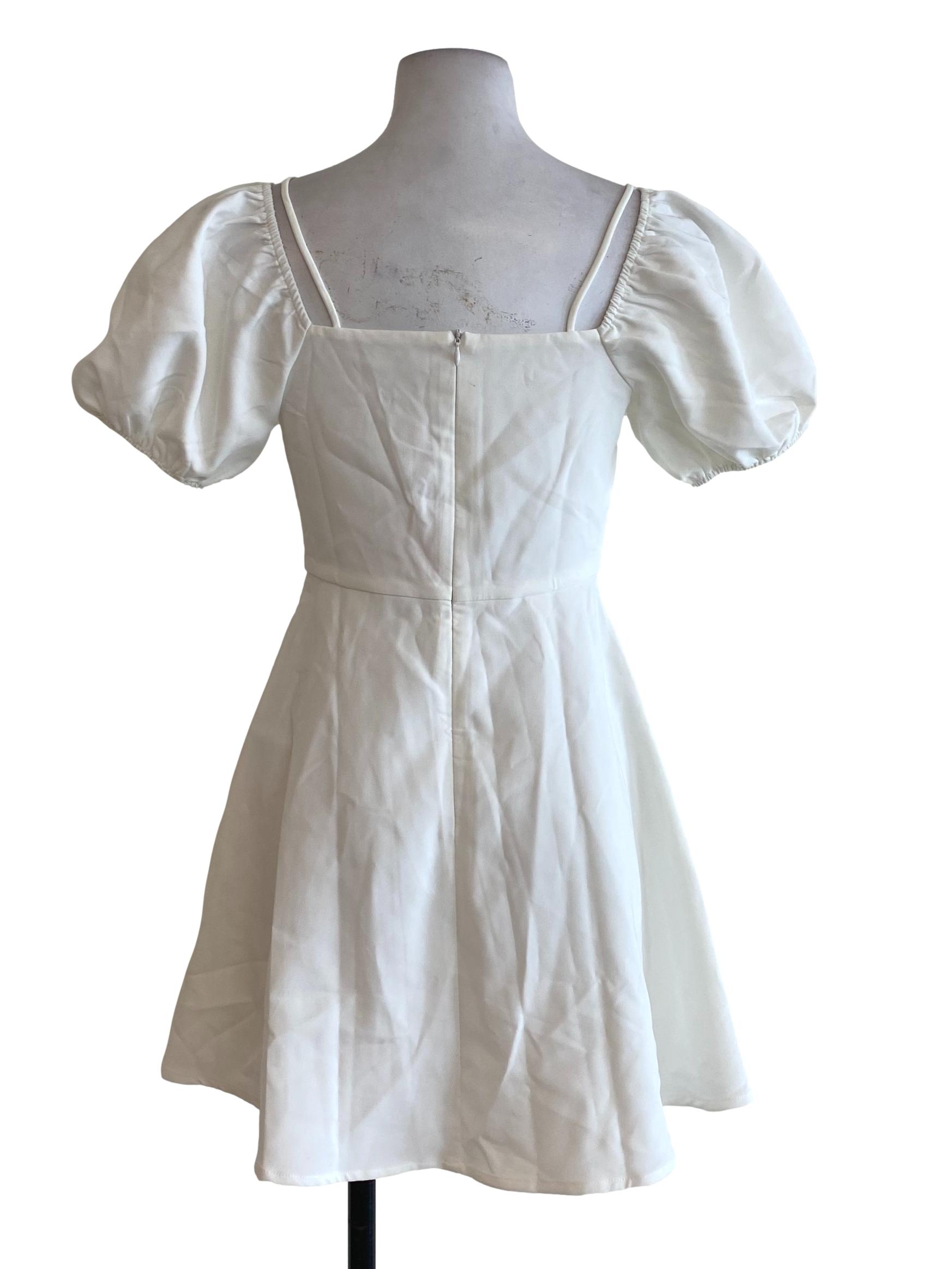 White A Line Rompers