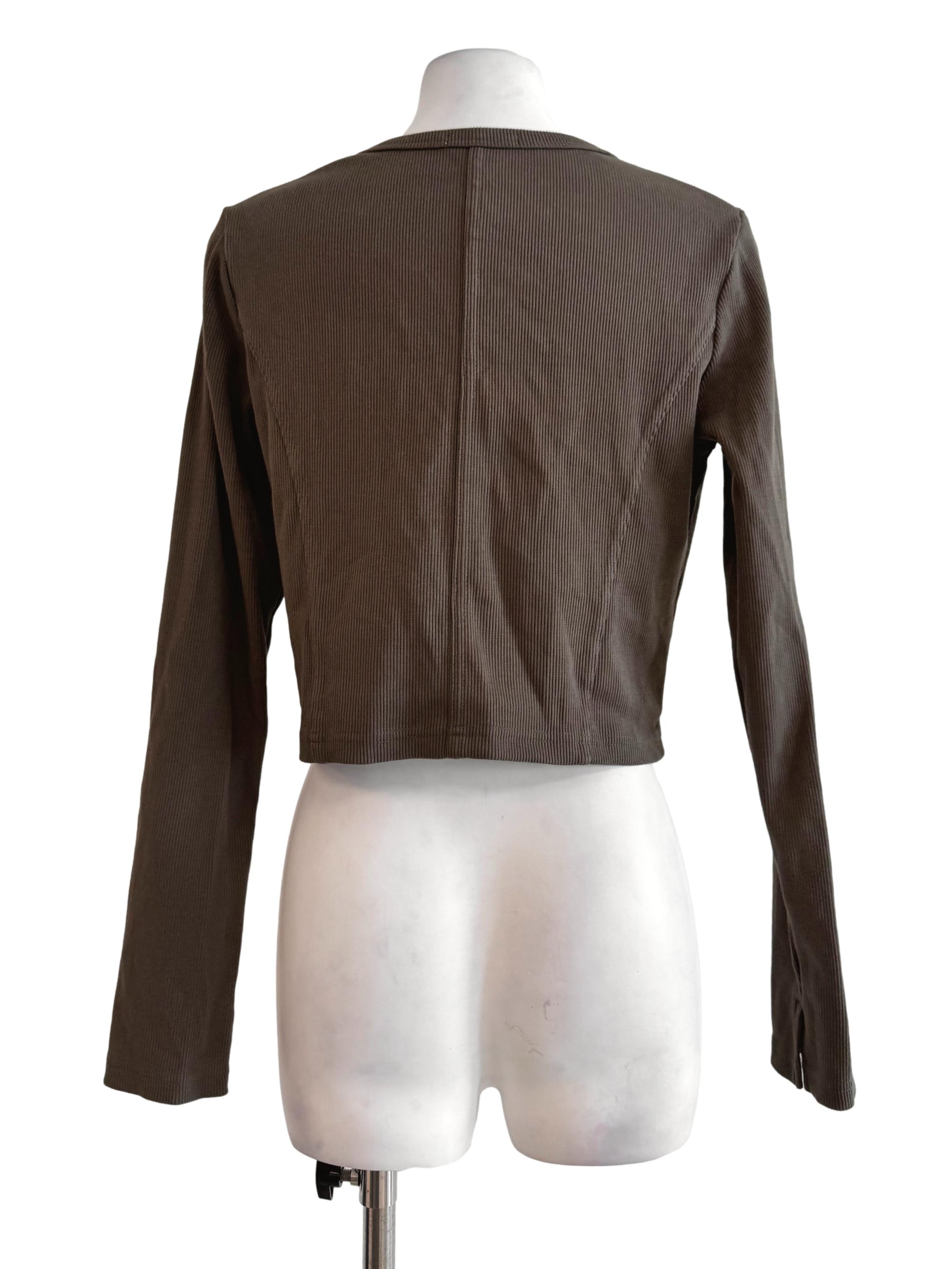 Army Green Round Neck Jacket