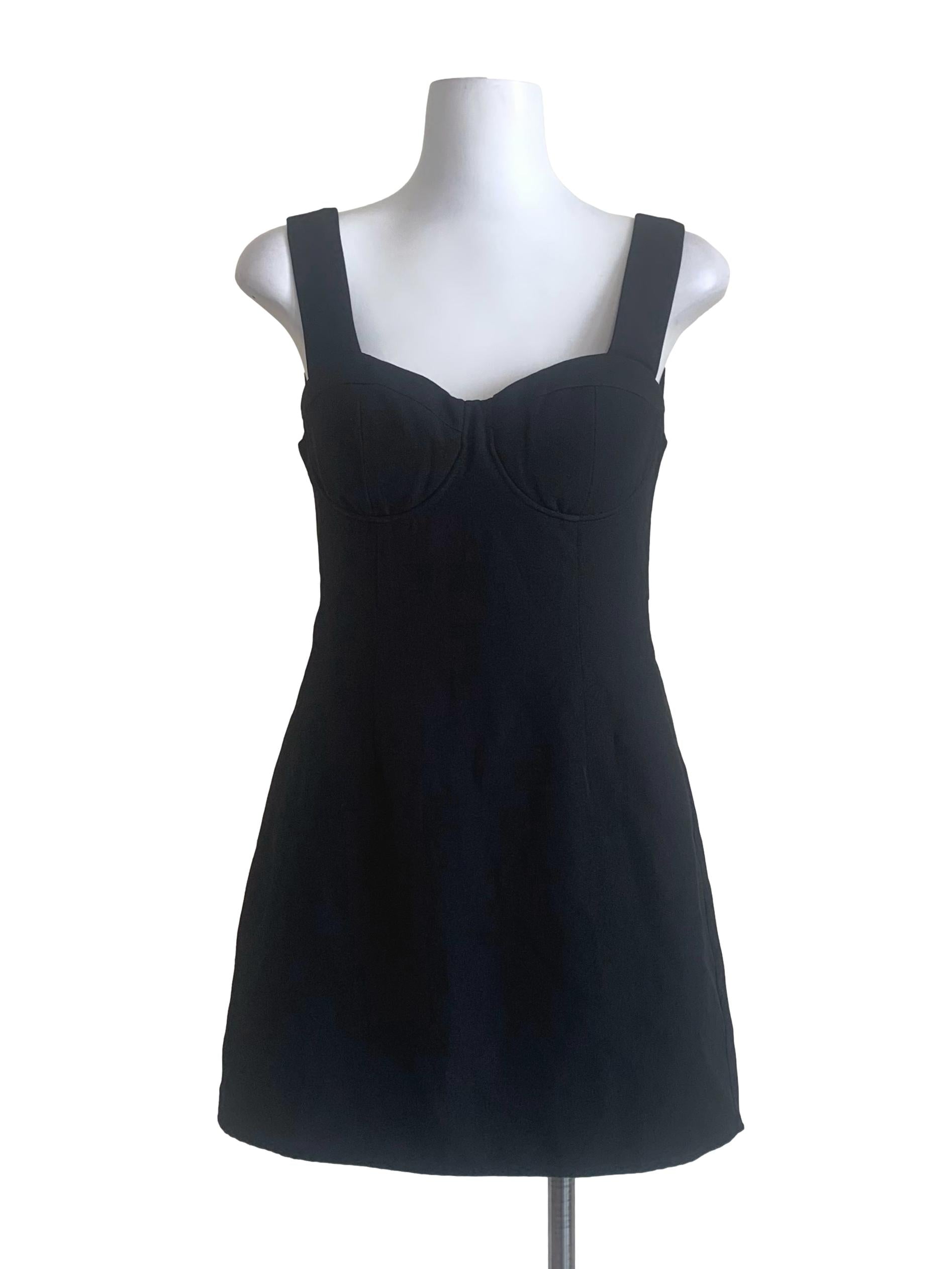 Oil Black A-Line Dress