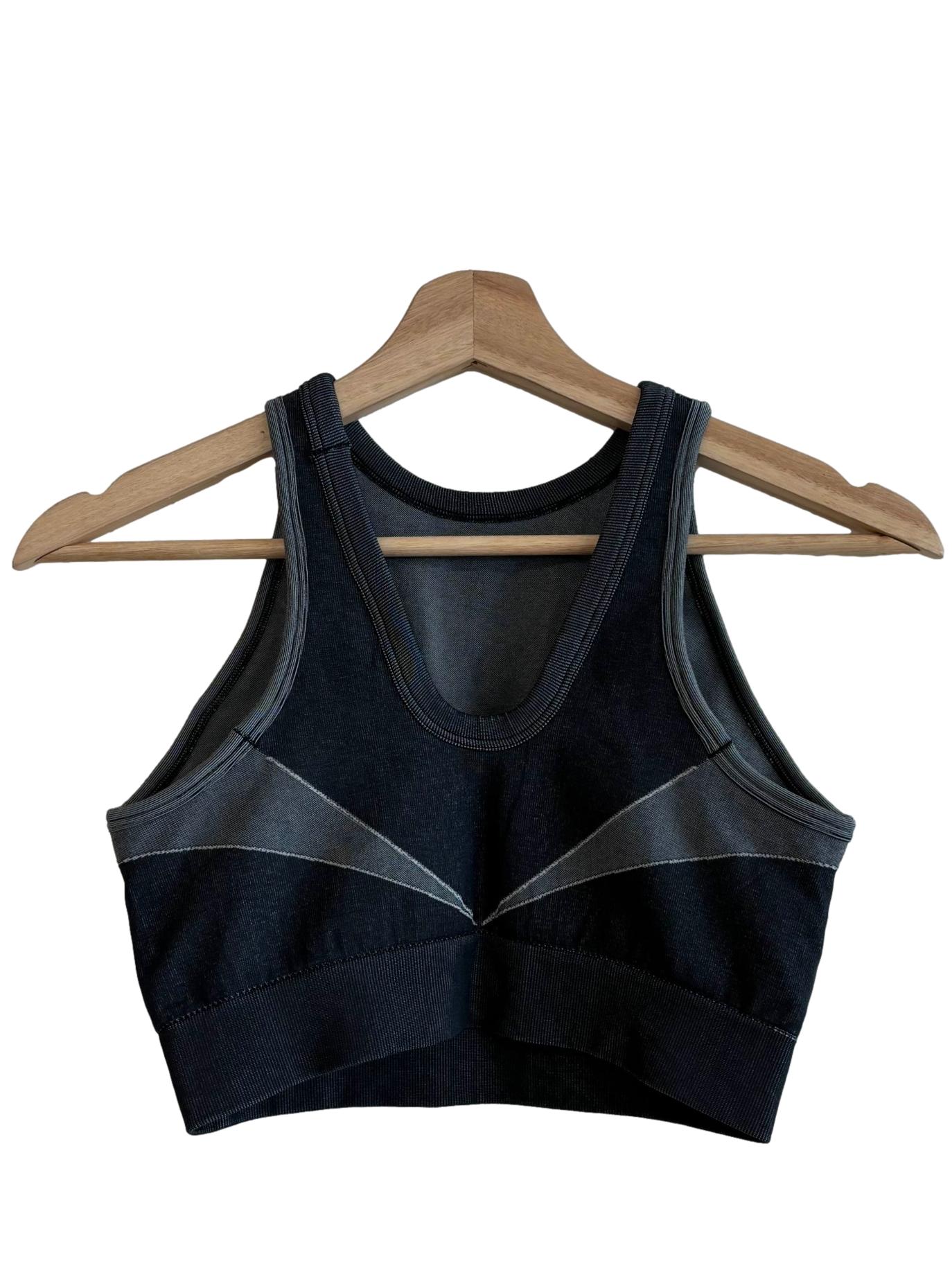 Carbon Grey Two Tone Sports Bra