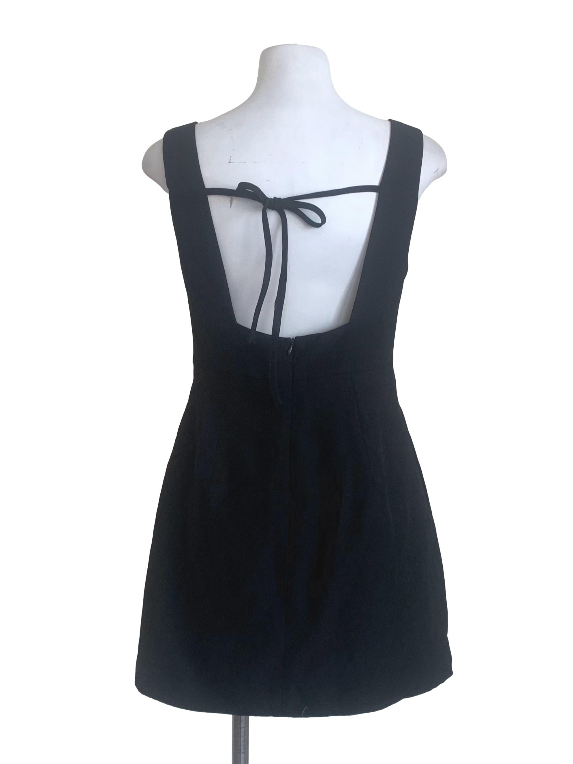 Oil Black A-Line Dress