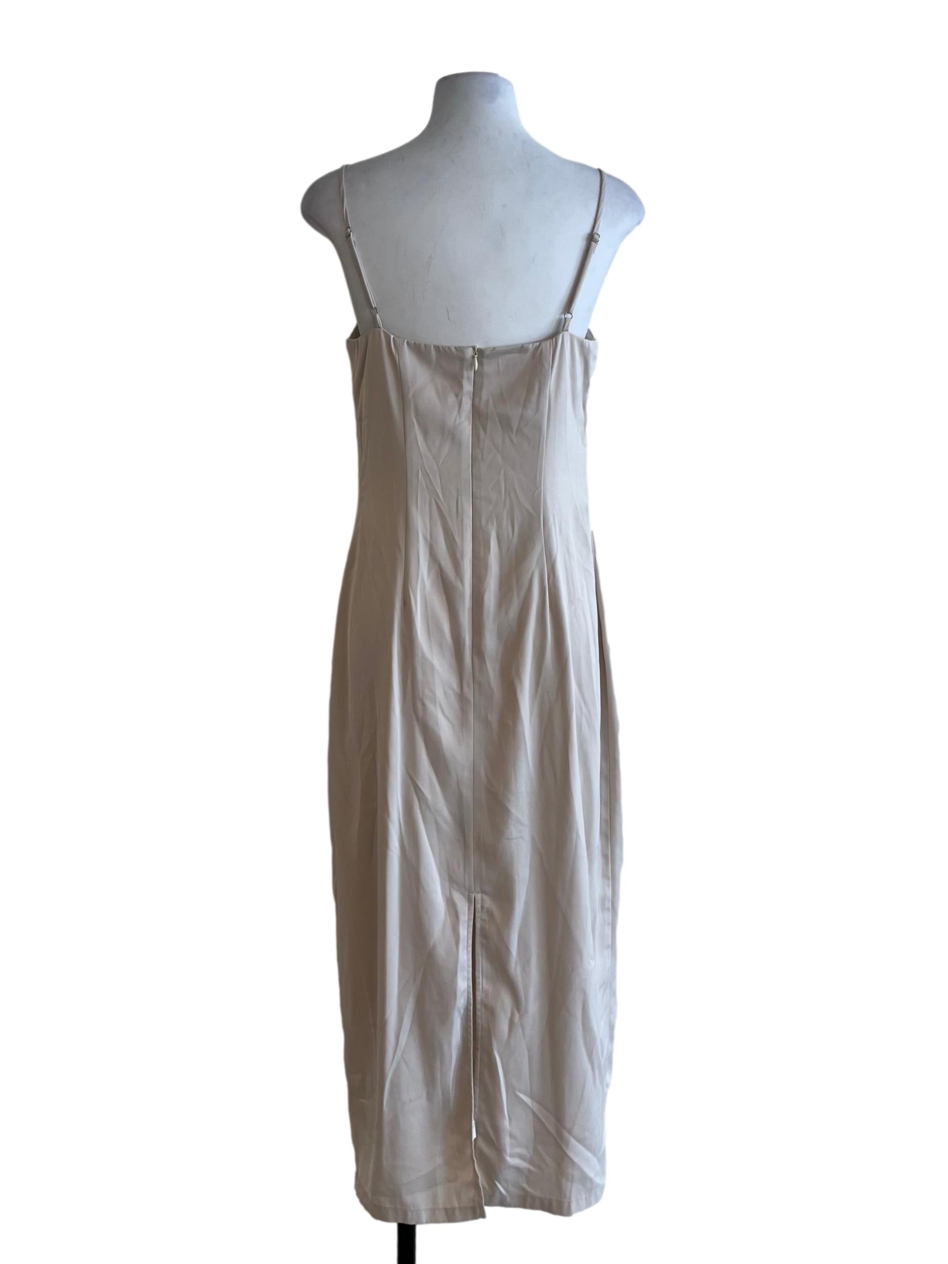 Coconut Beige Spaghetti Strap Babydoll Dress