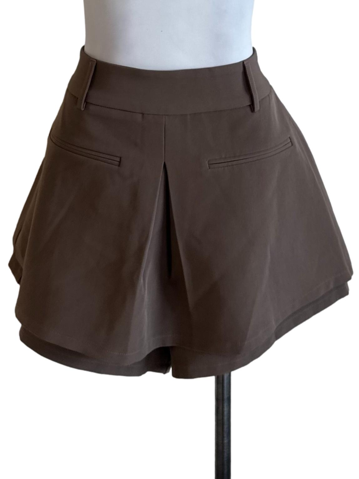 Coffee Brown High Waist Shorts