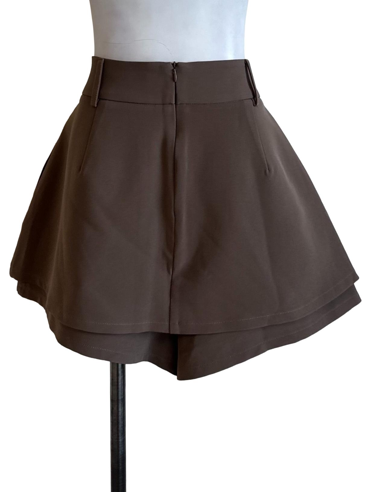 Coffee Brown High Waist Shorts