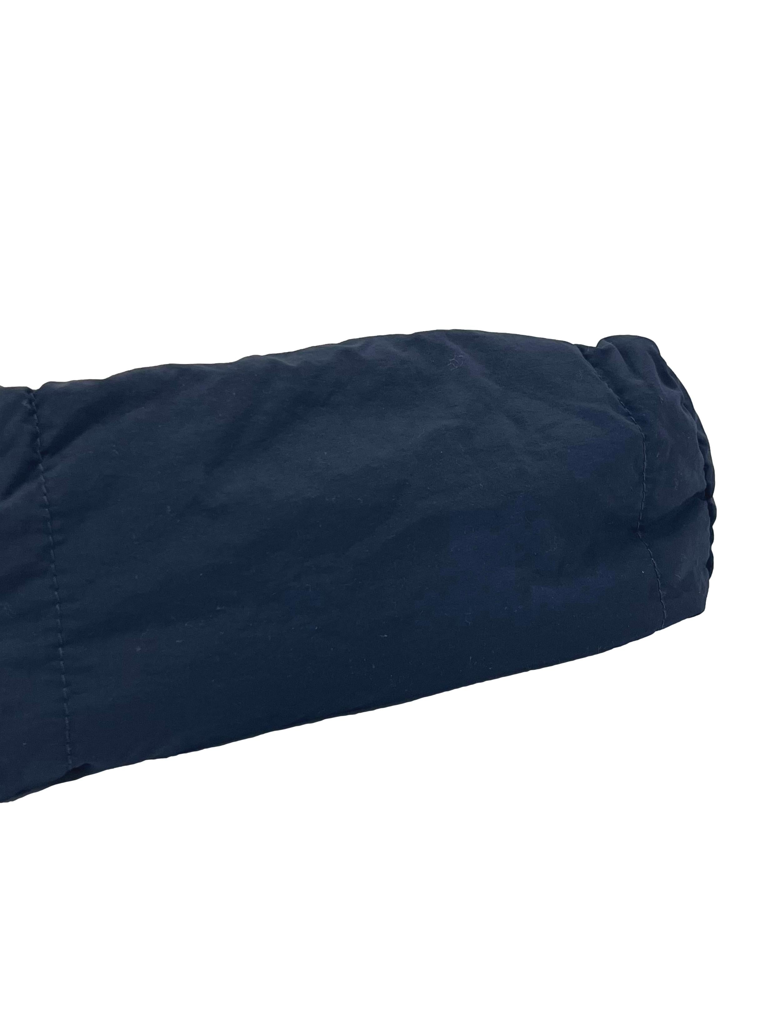 Navy Blue Puffer Shopper Bag