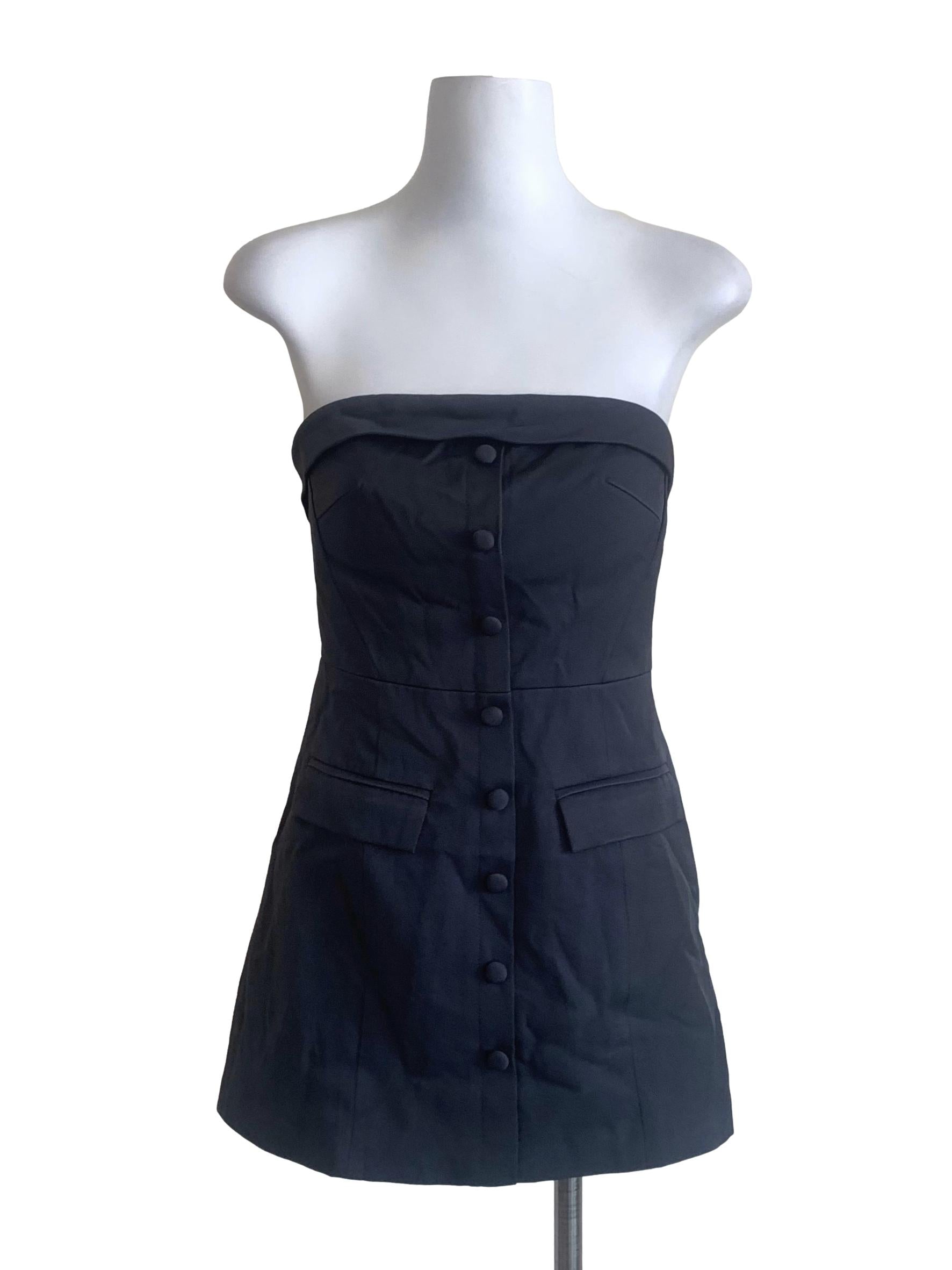 Graphite Grey Strapless Dress