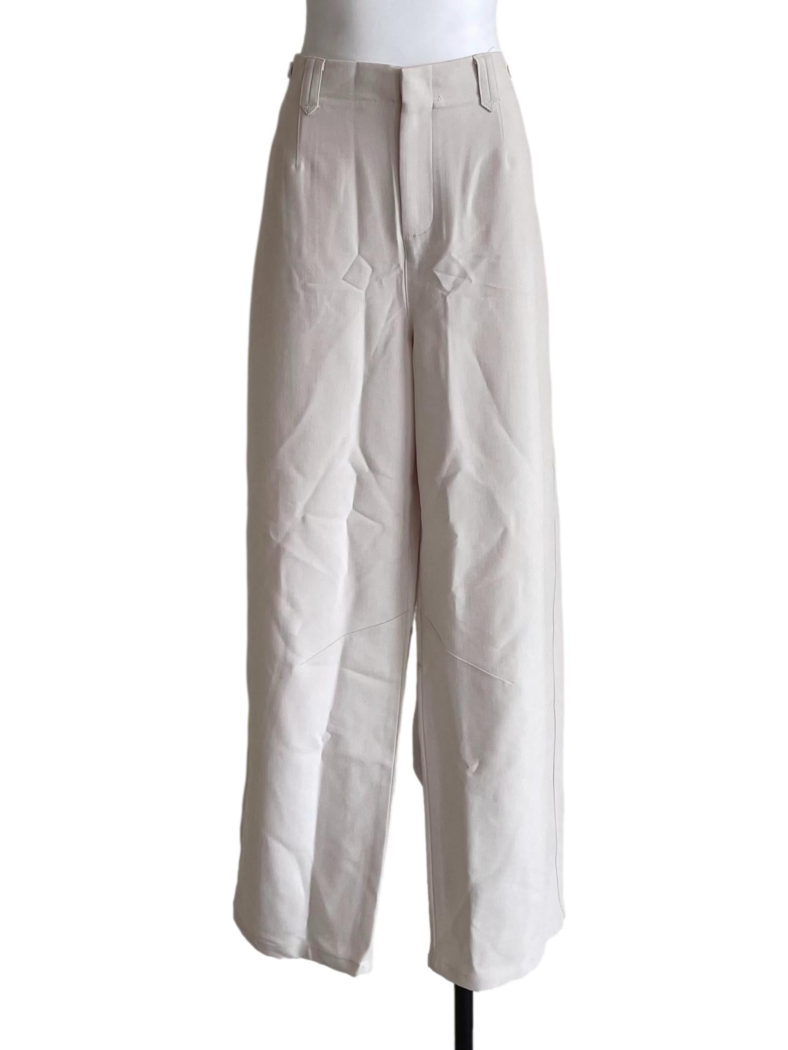 Alabaster White Wide Leg Pants LB