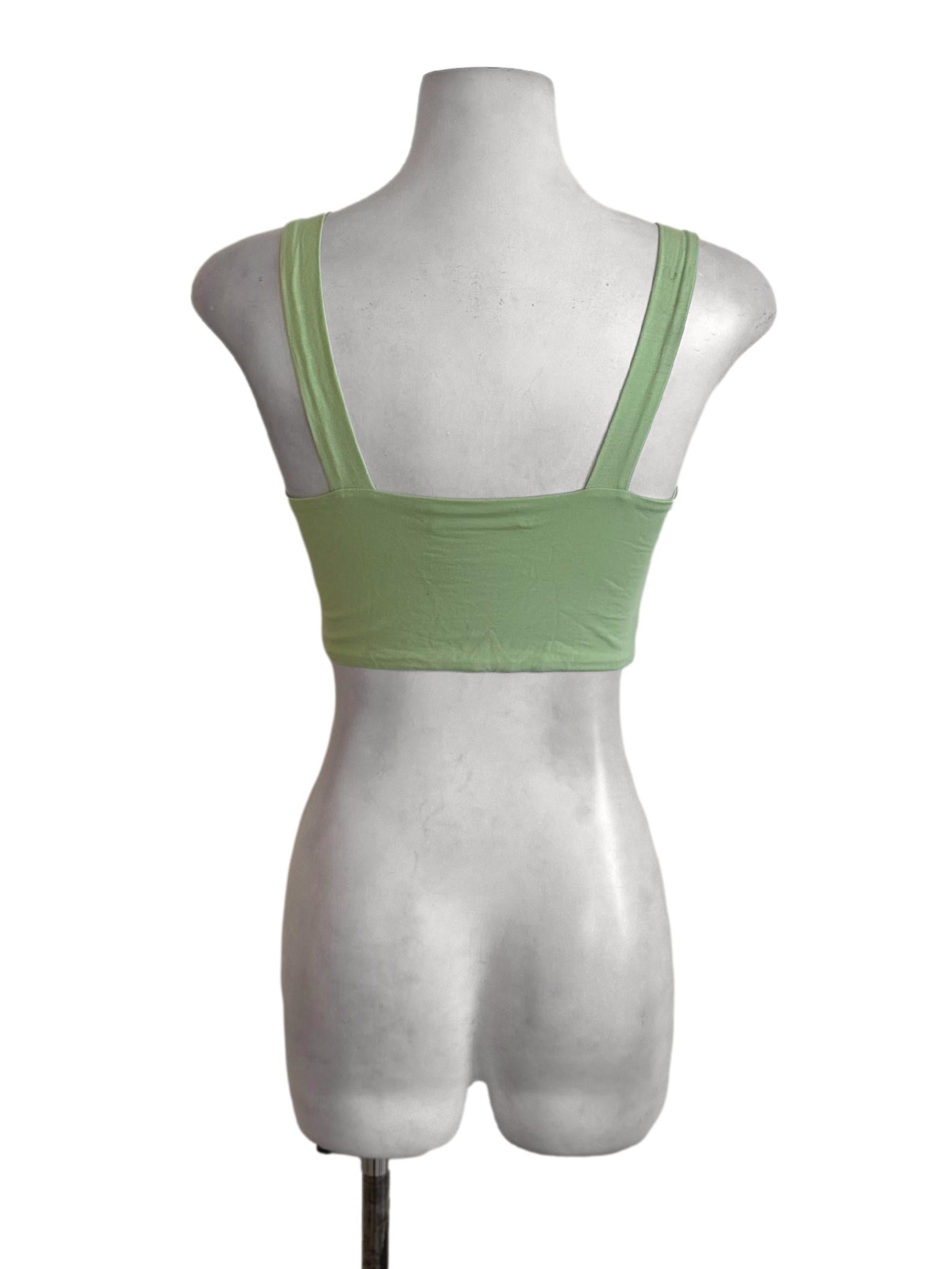 Lime Green Belt Strap Top