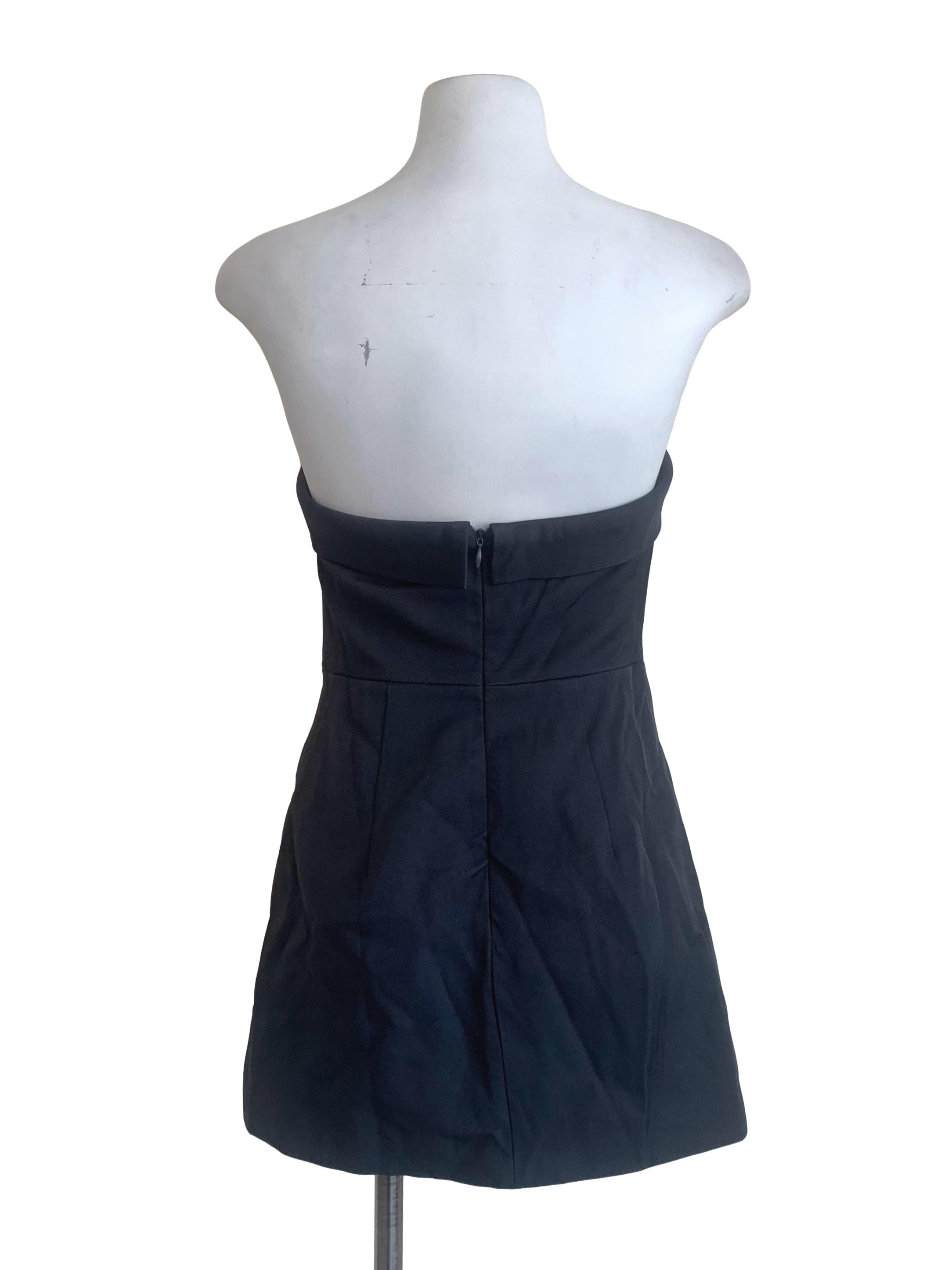 Graphite Grey Strapless Dress