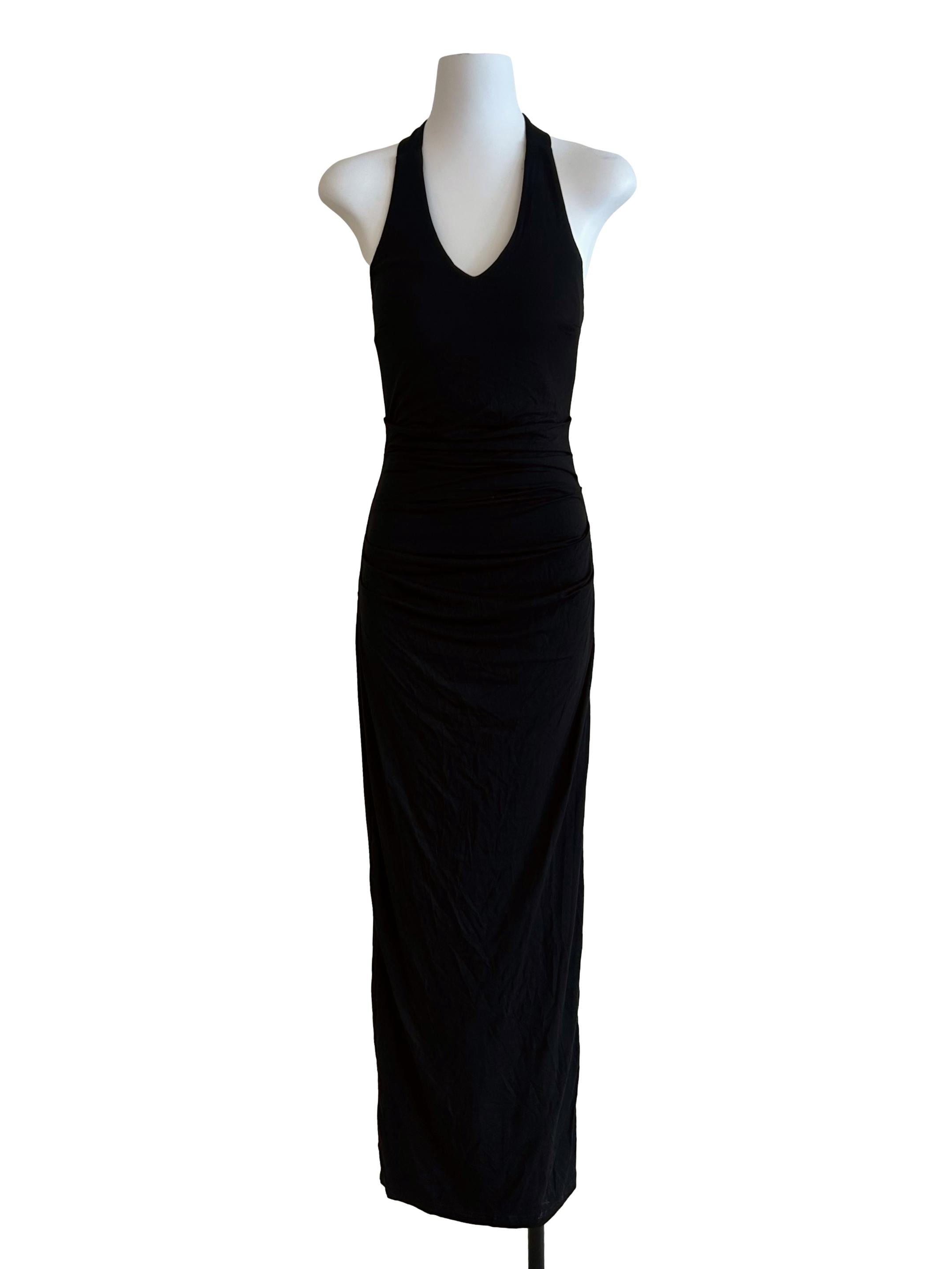 Jet Black Halter Dress