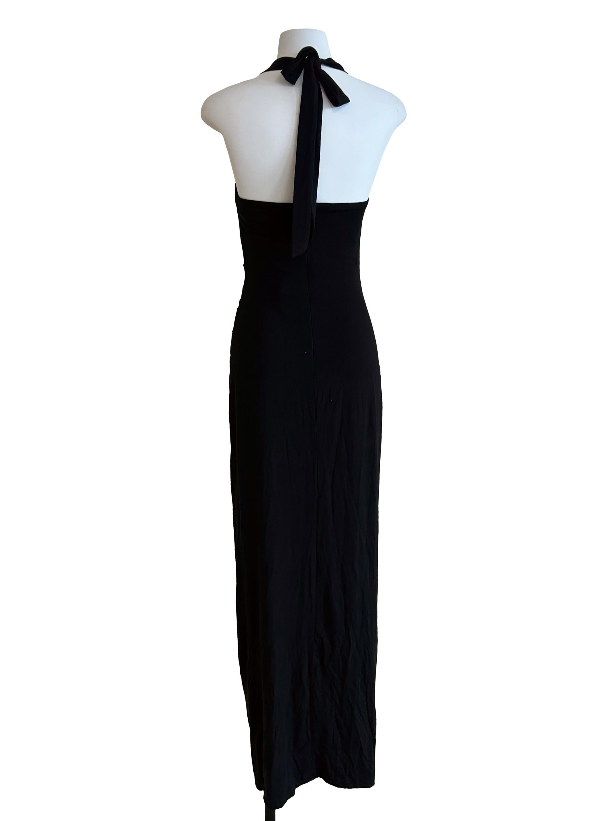 Jet Black Halter Dress