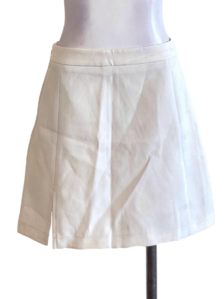 Soft White Regular Mini A-Line Skirt