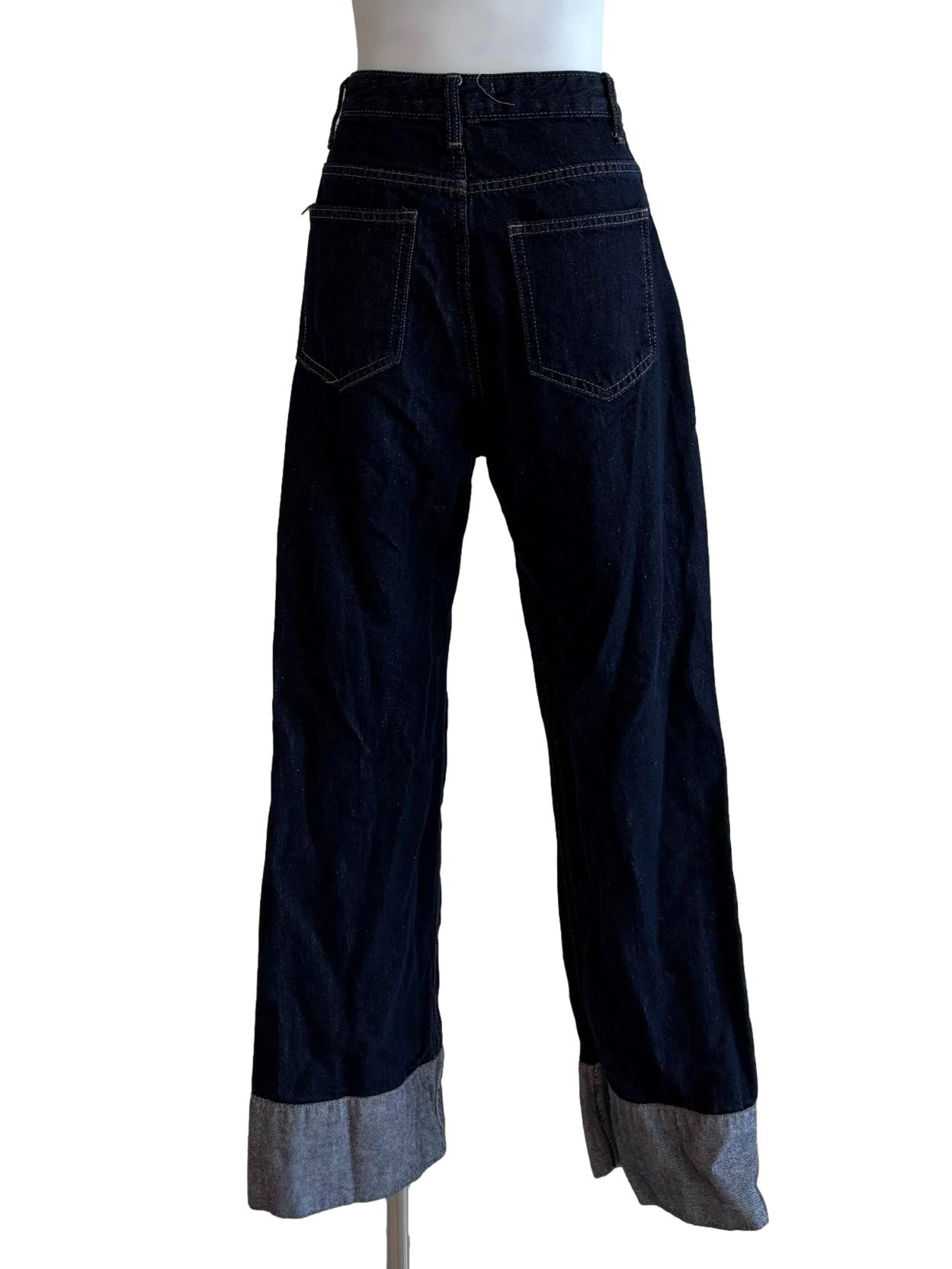 Dark Blue Straight Cut Jeans