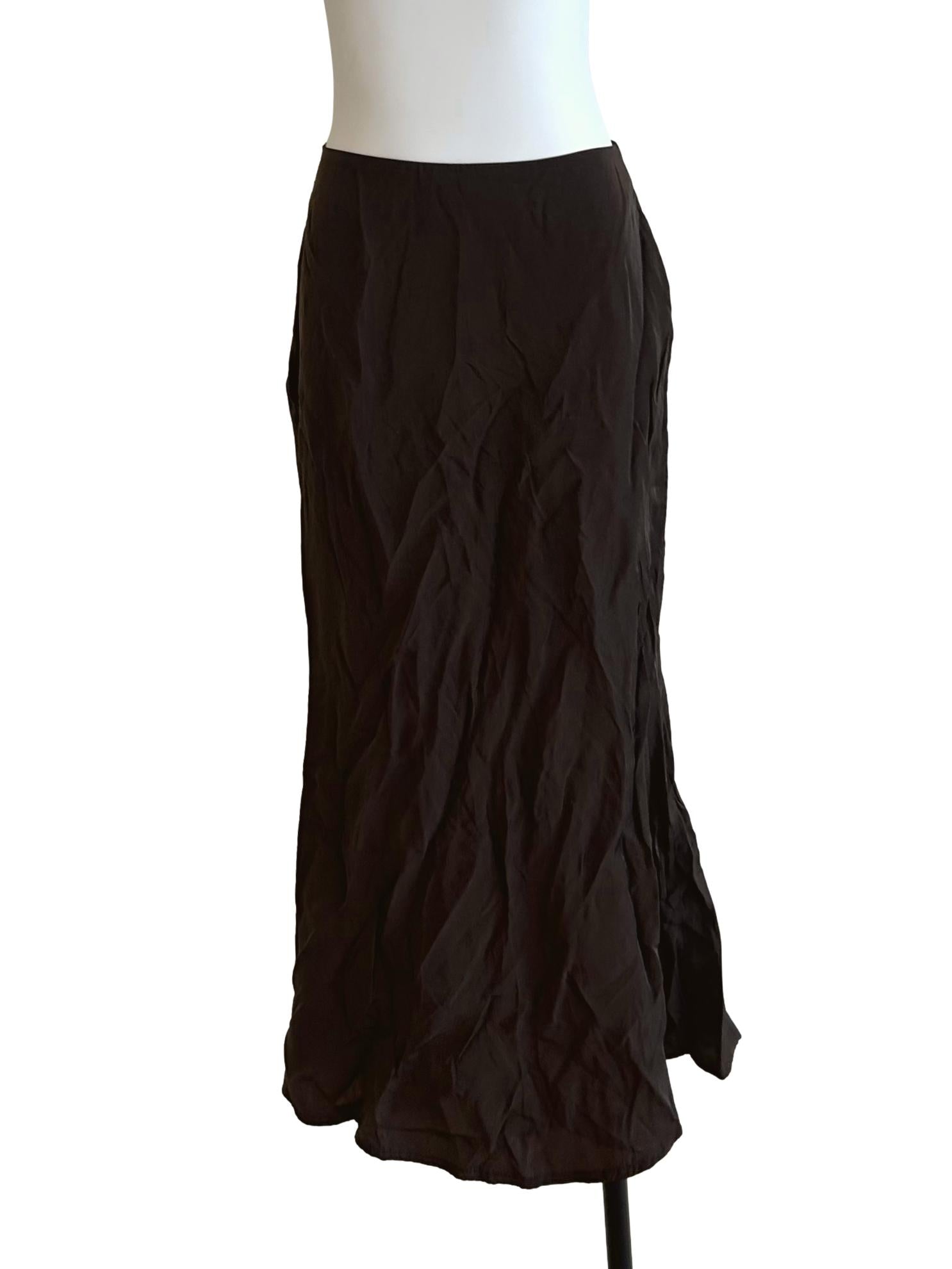 Hickory Brown Satin Skirt