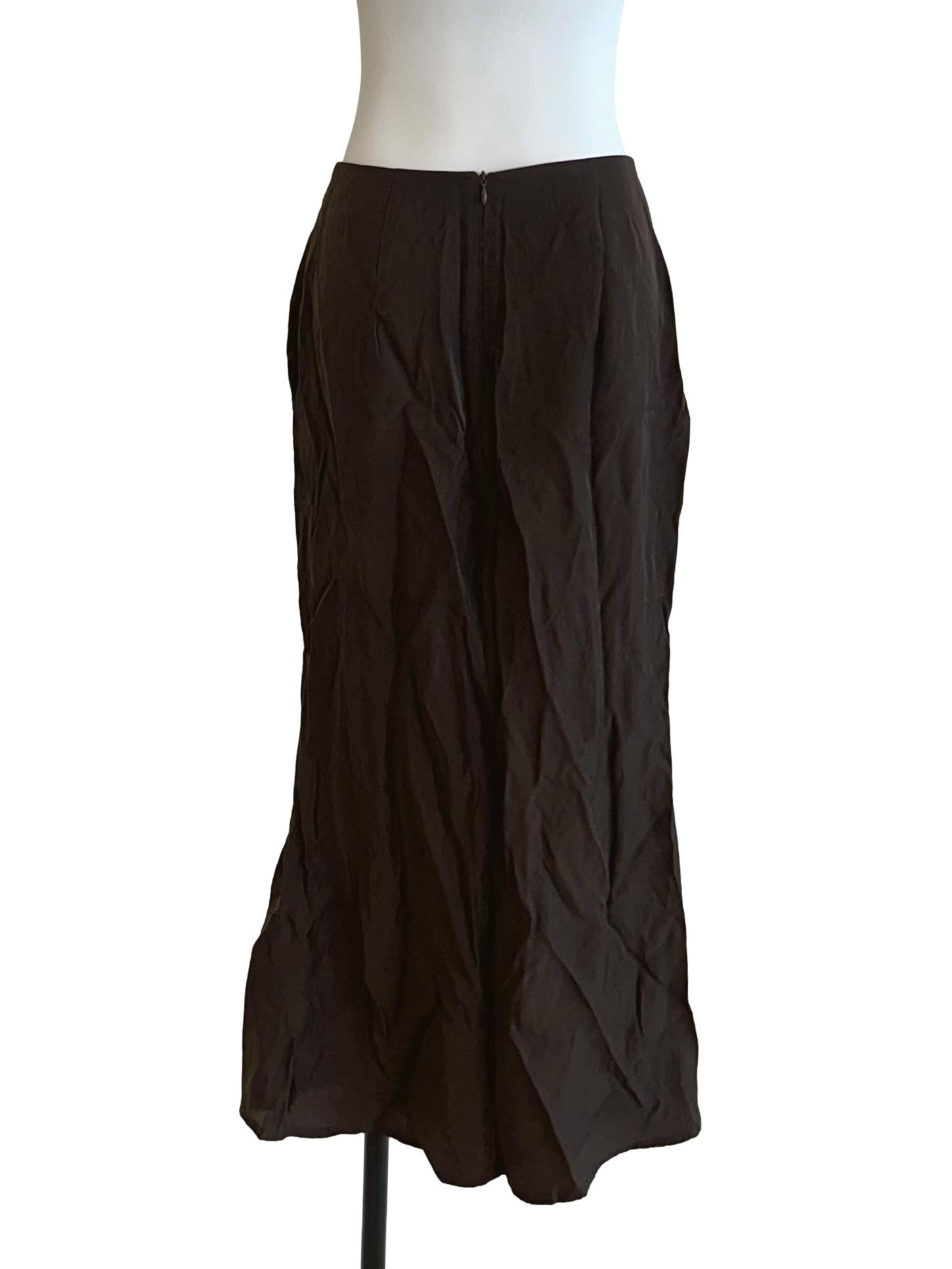 Hickory Brown Satin Skirt