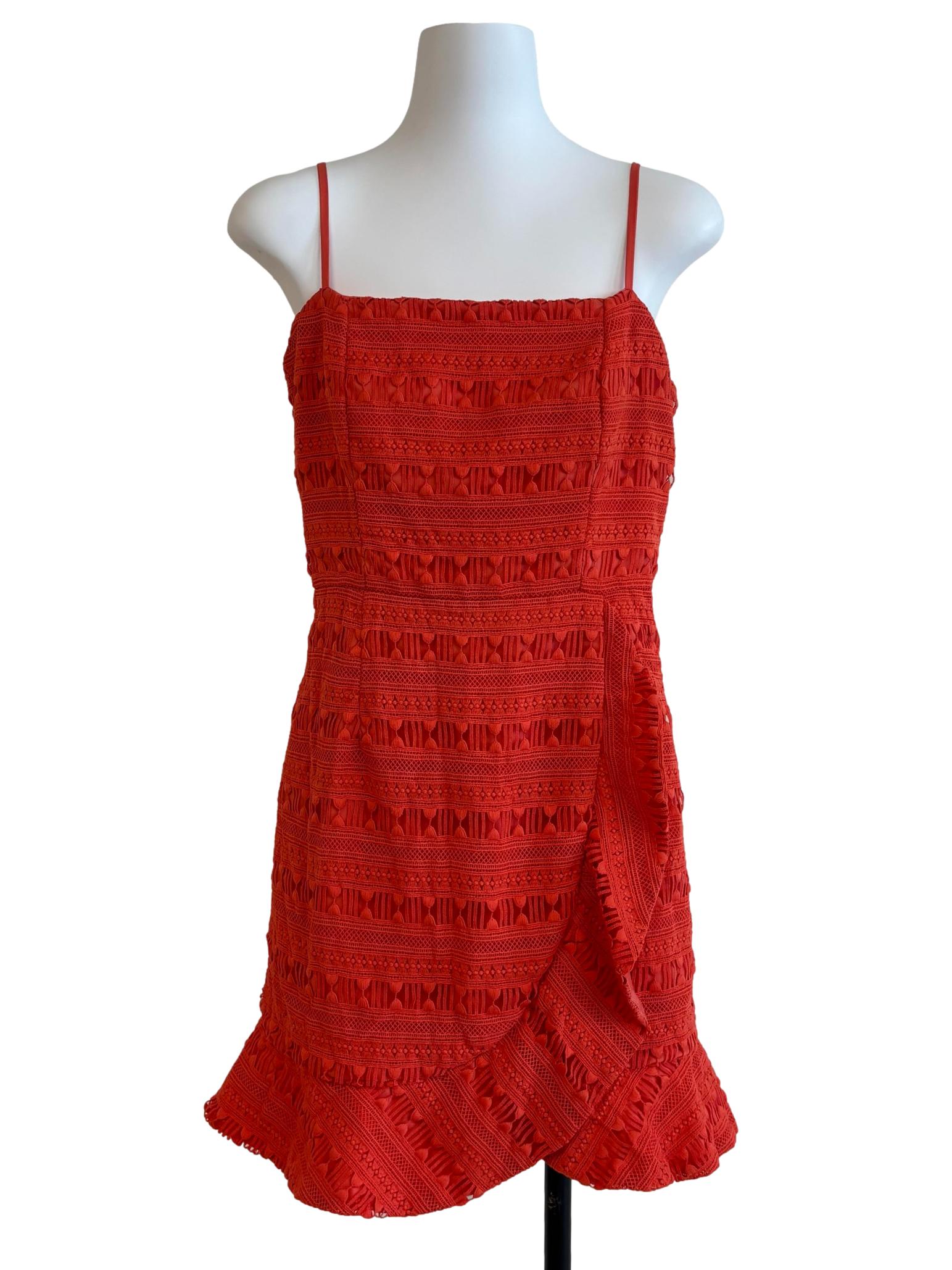 Flame Orange Mini Camisole Dress