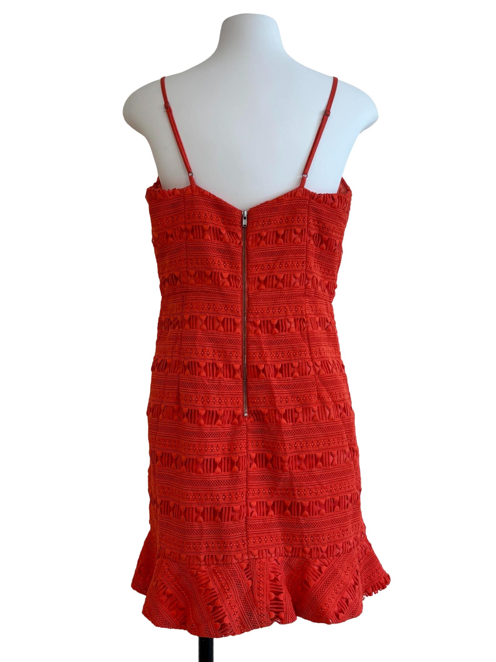 Flame Orange Mini Camisole Dress