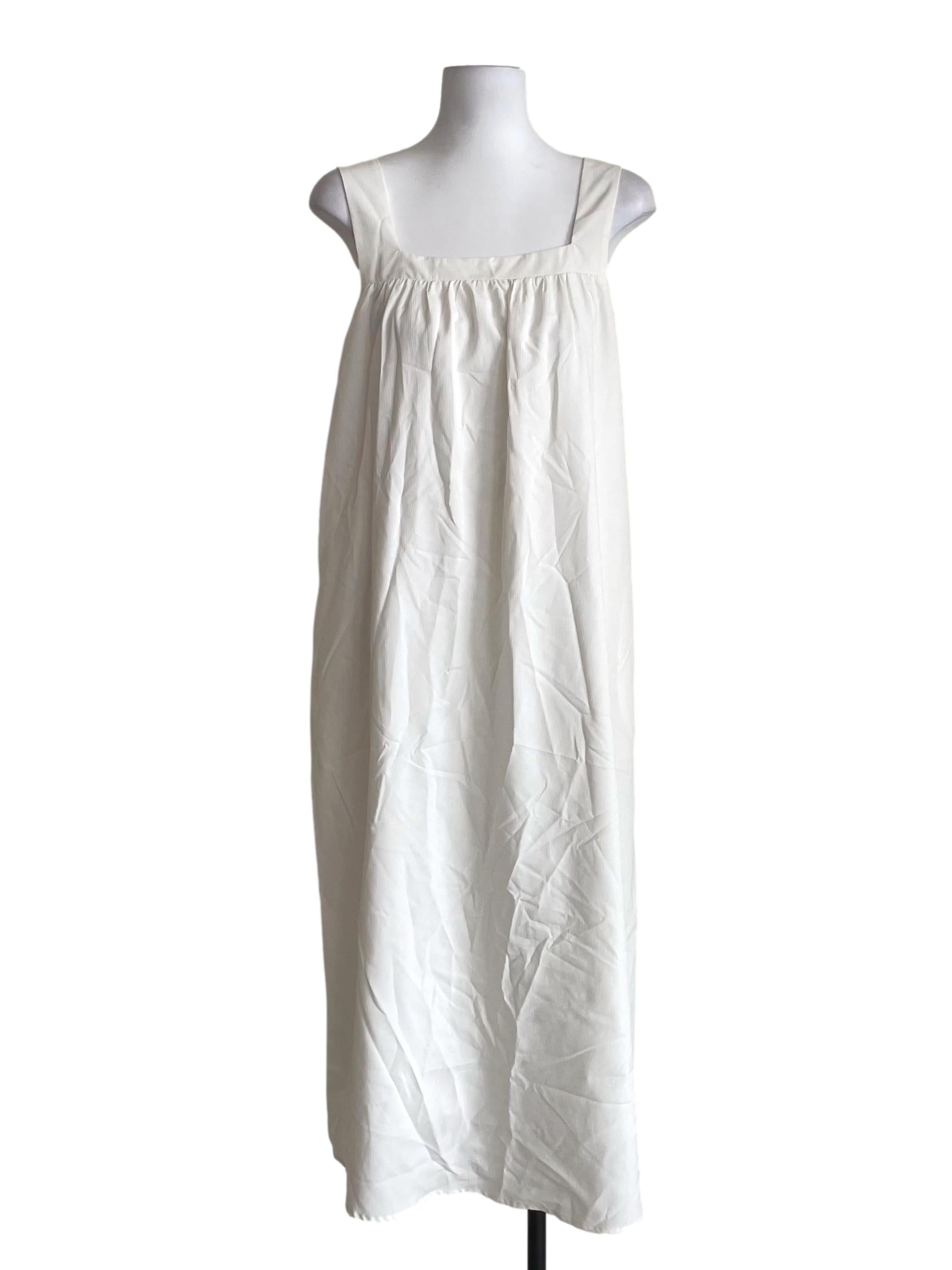 White Tiered Baggy Dress