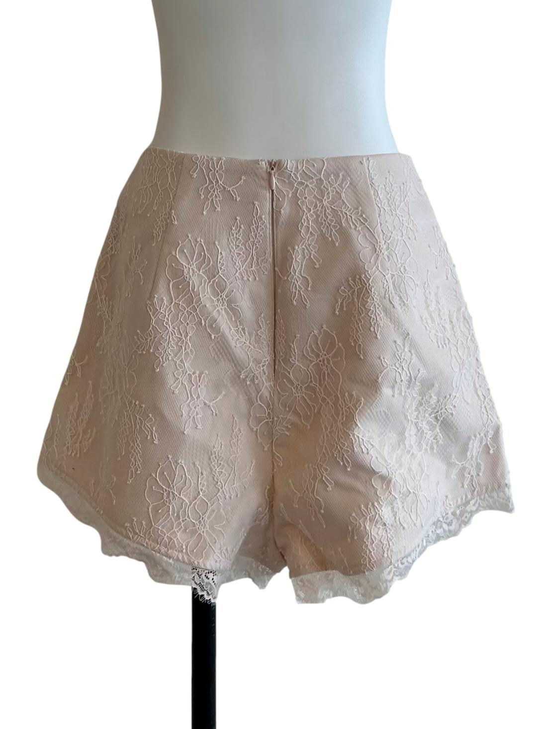 Rice White Lace Shorts