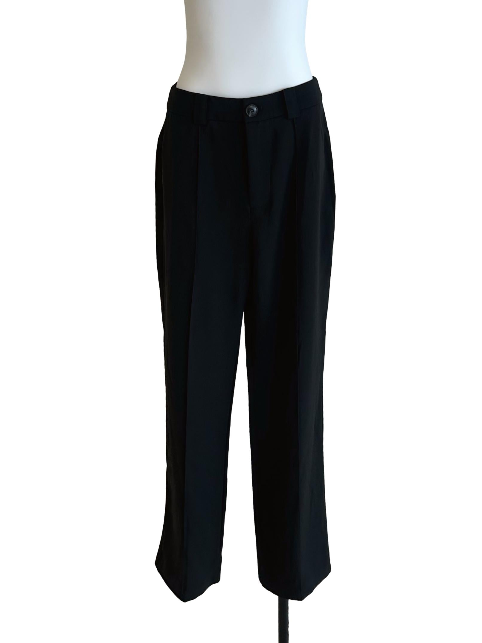 Soft Black Slim Fit Pants