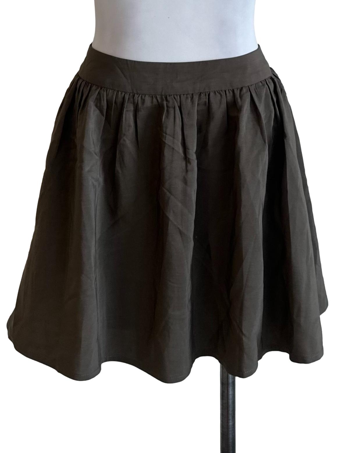 Olive Green Elastic Waist Skorts