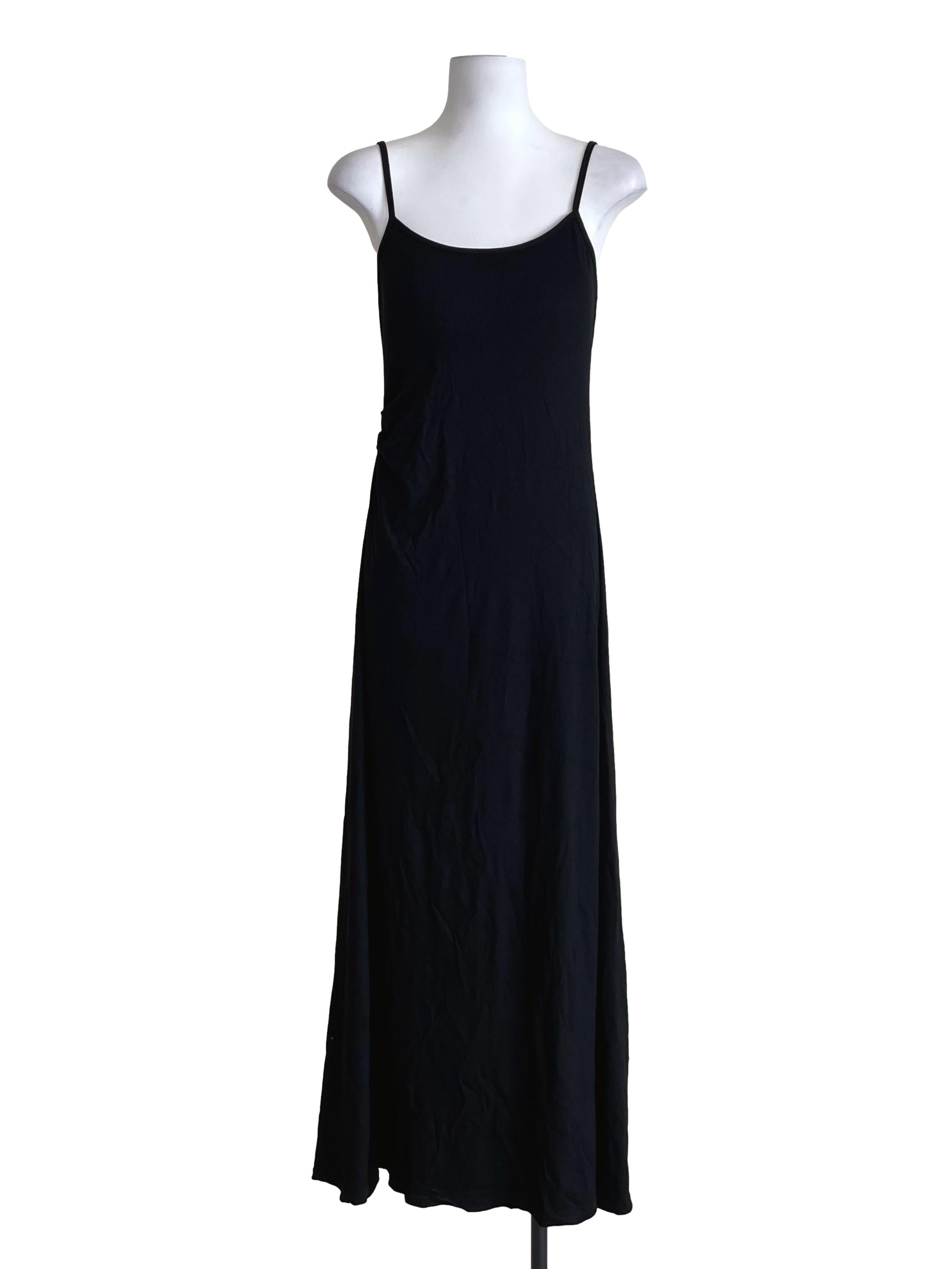 Black Draped Knit Dress LB