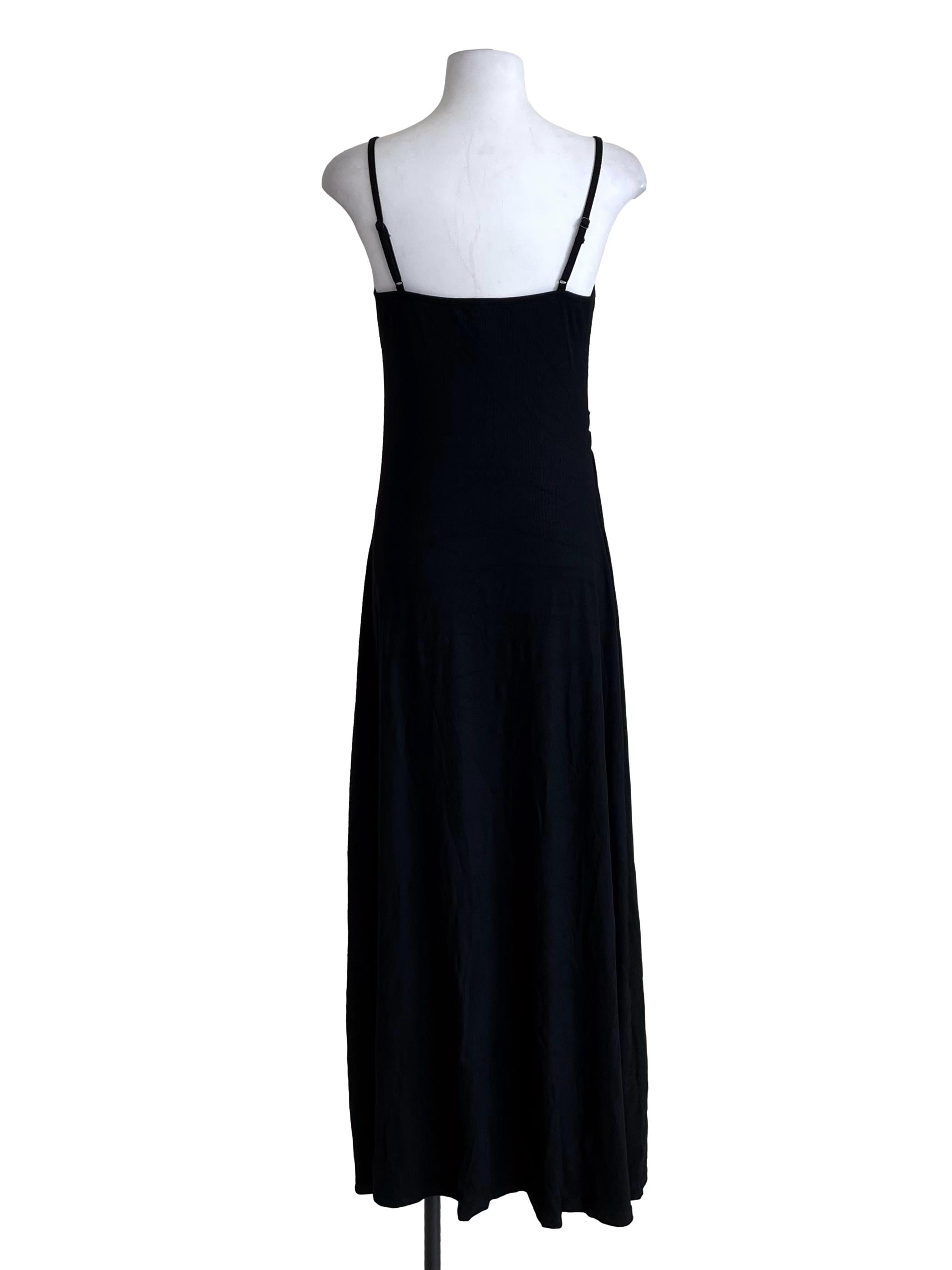 Black Draped Knit Dress LB
