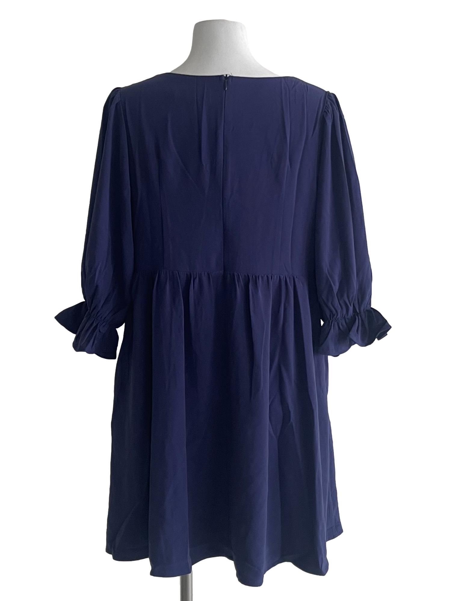 Azure Ruffle Long Sleeved Blouse