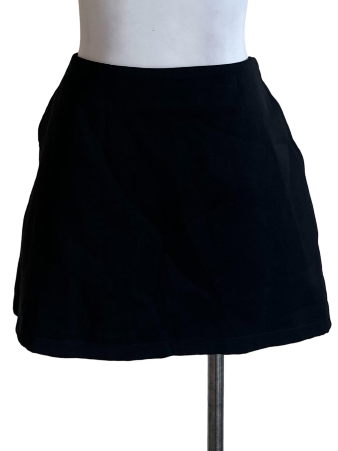 Onyx Black Casual Skorts