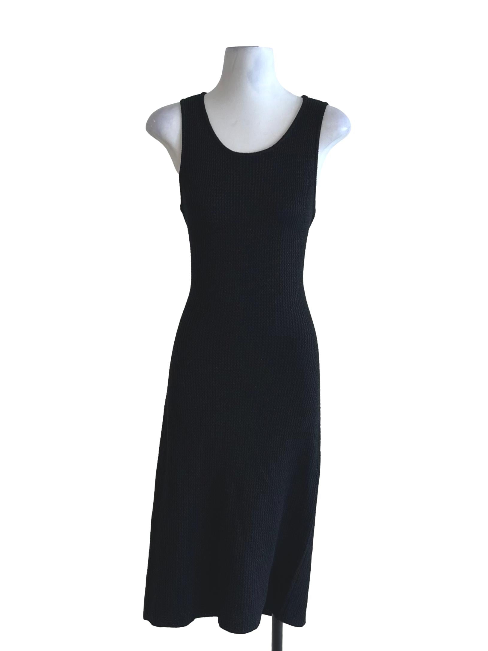 Black Knitted Sheath Dress
