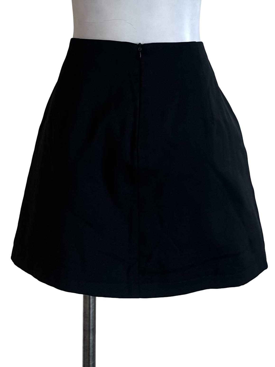 Onyx Black Casual Skorts