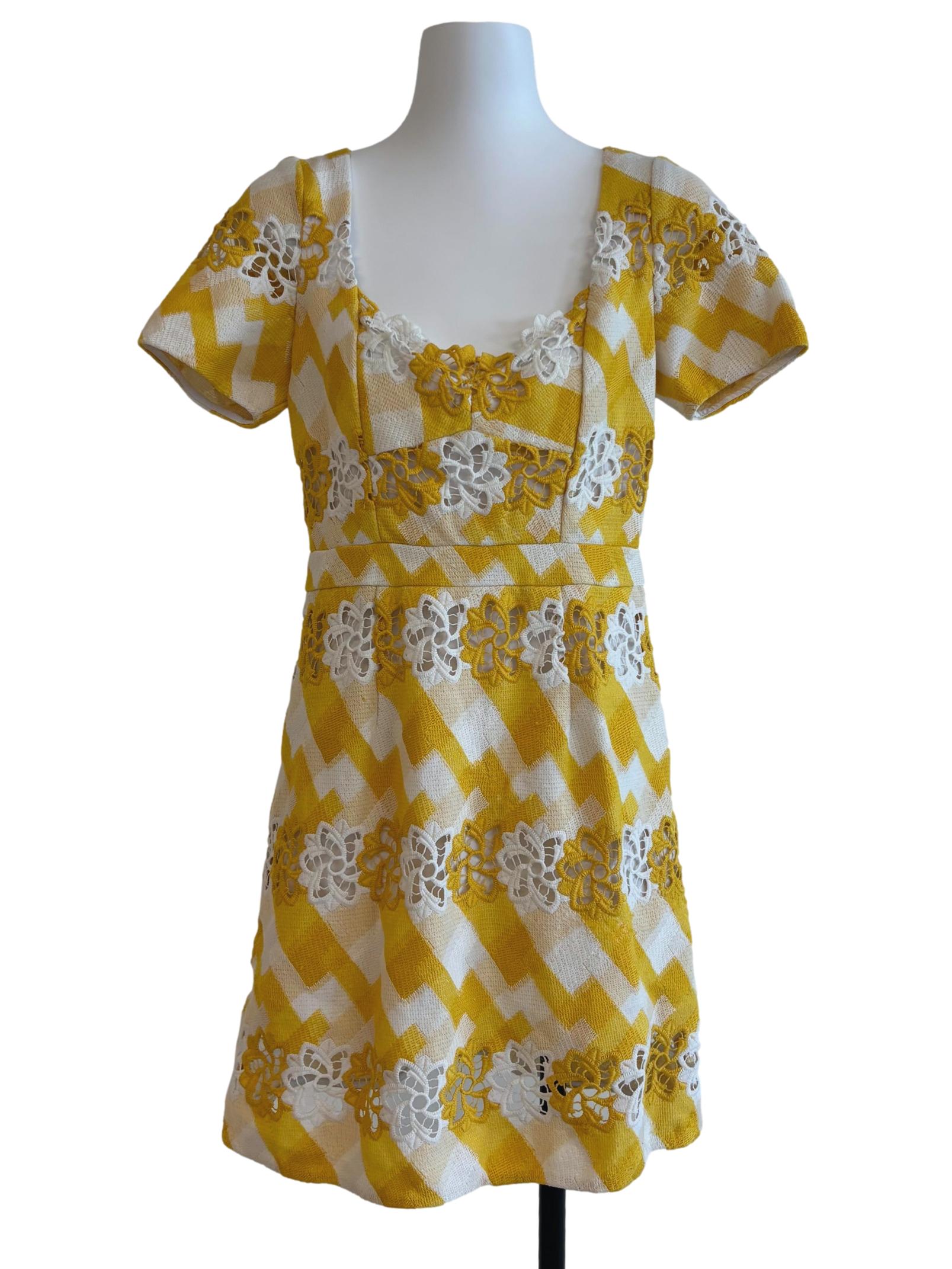Dandelion Yellow Patterned Knit Dress