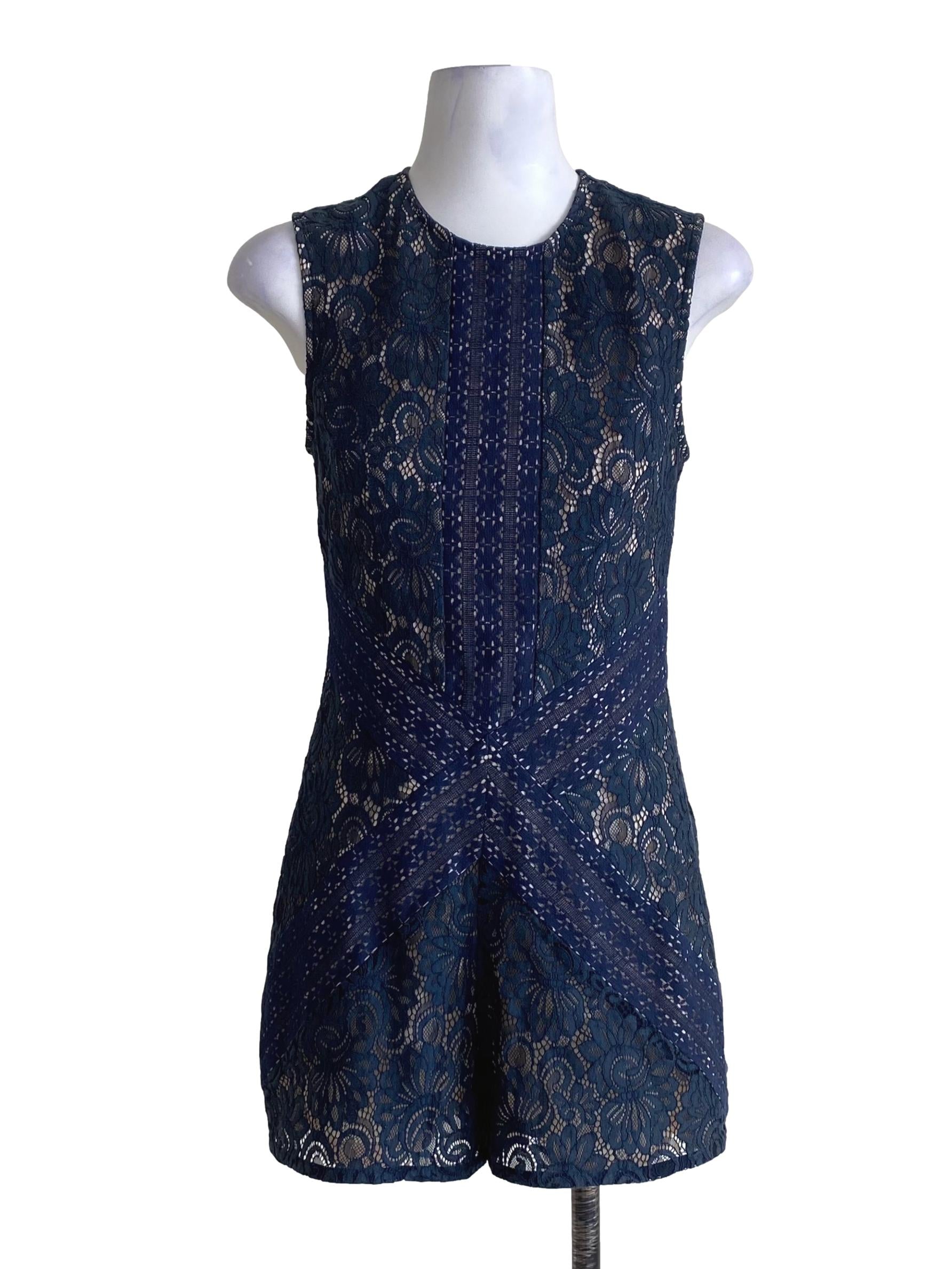 Dark Berry Lace Pattern With Cream White Lining Lace Pattern Sleeveless Skort Dress