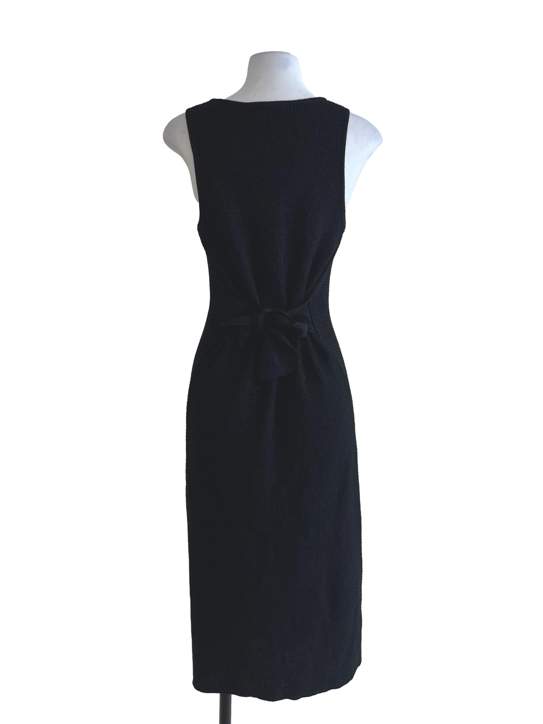 Black Knitted Sheath Dress
