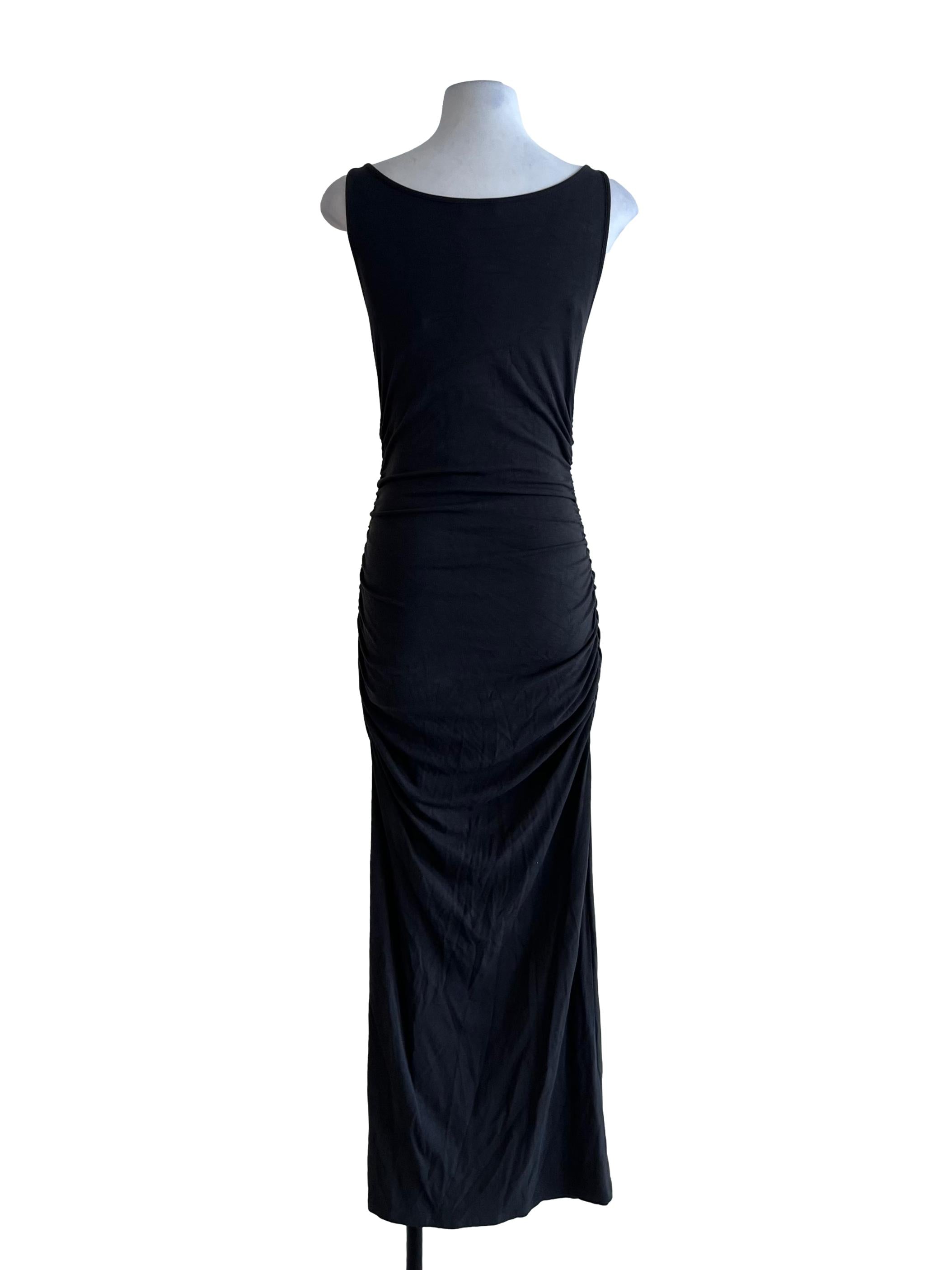 Shadow Grey Jewel Neckline Bodycon Dress