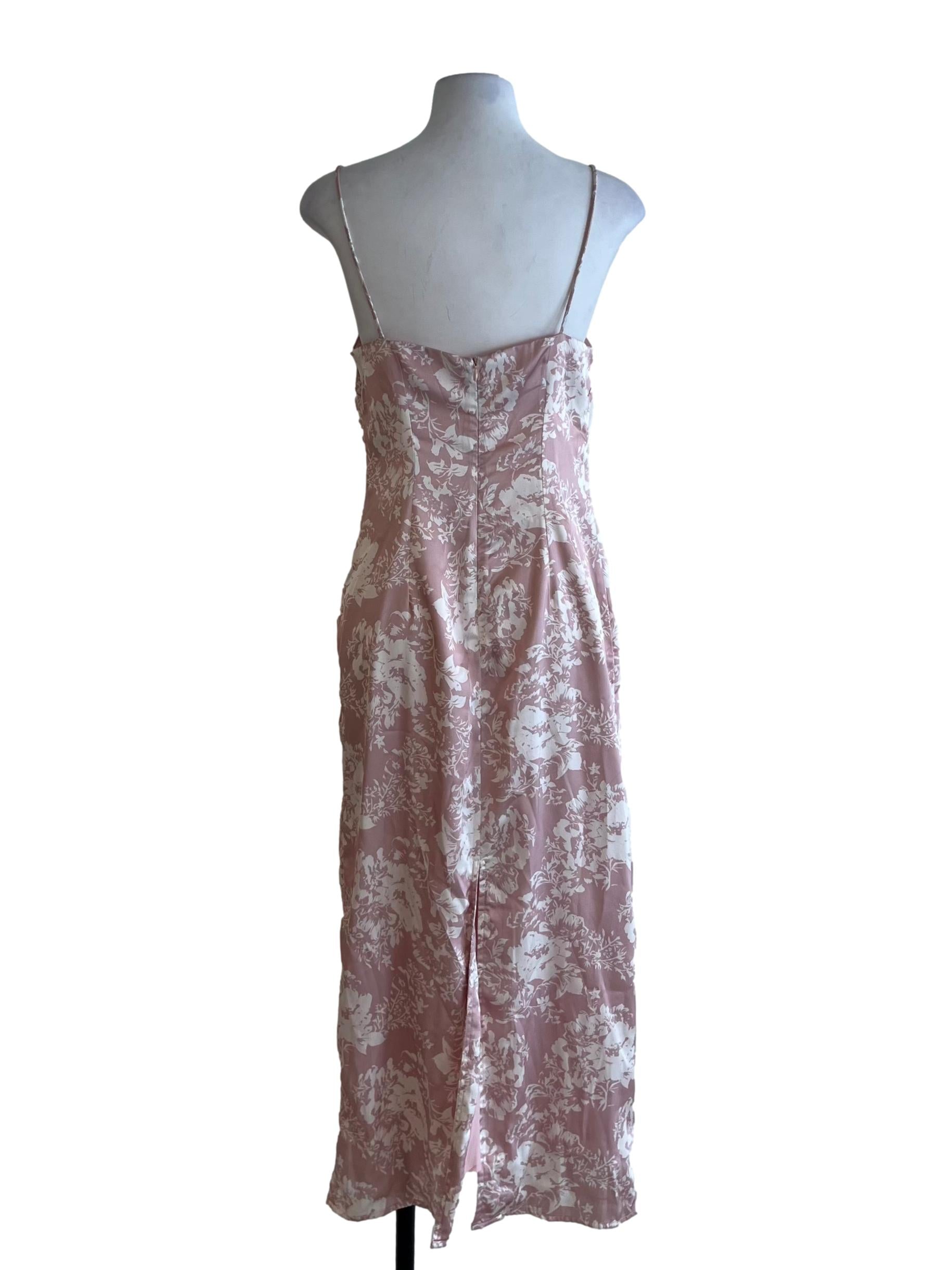 Rose Pink Floral Sheath Dress