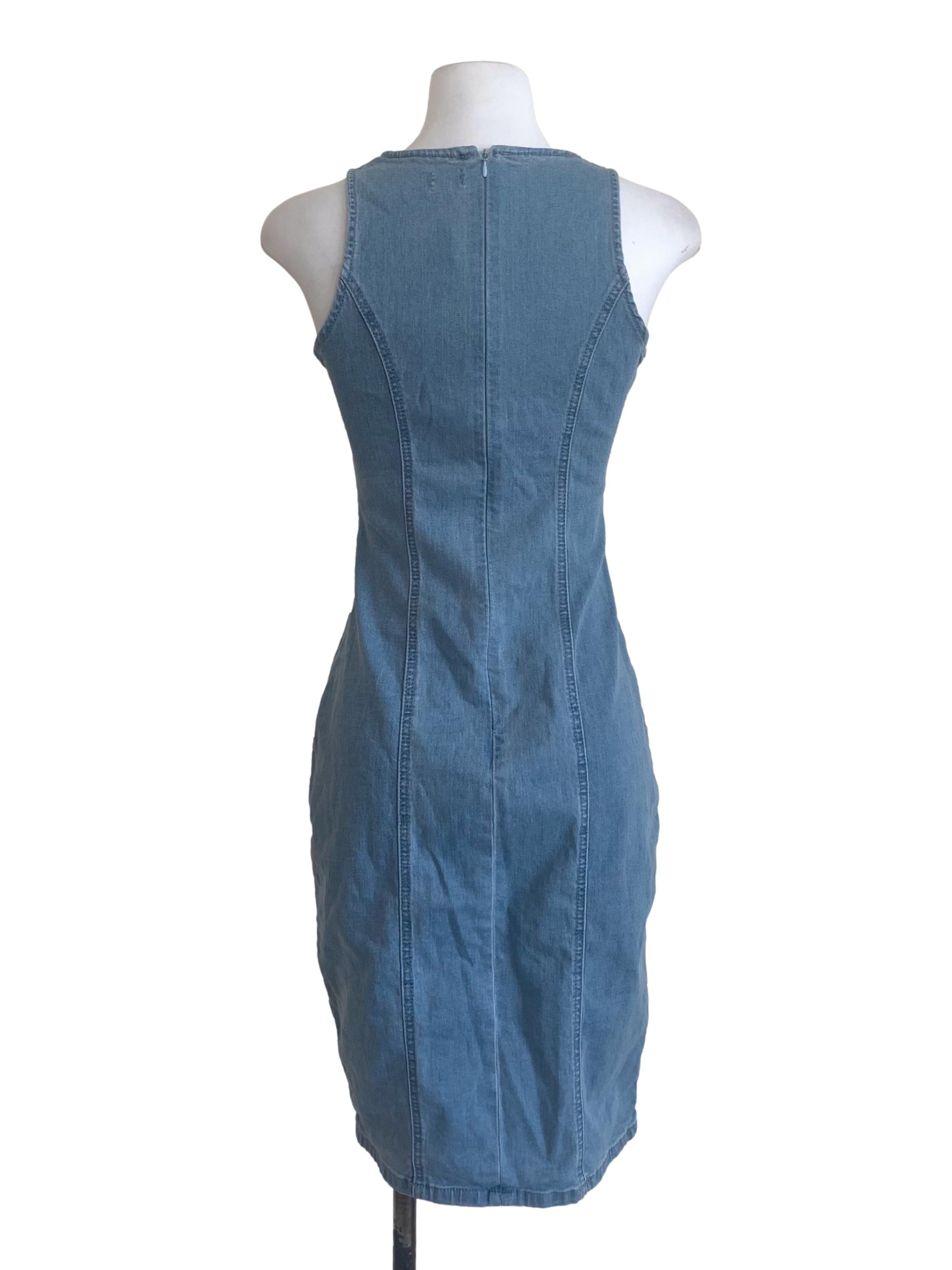 Denim Blue Sheath Dress