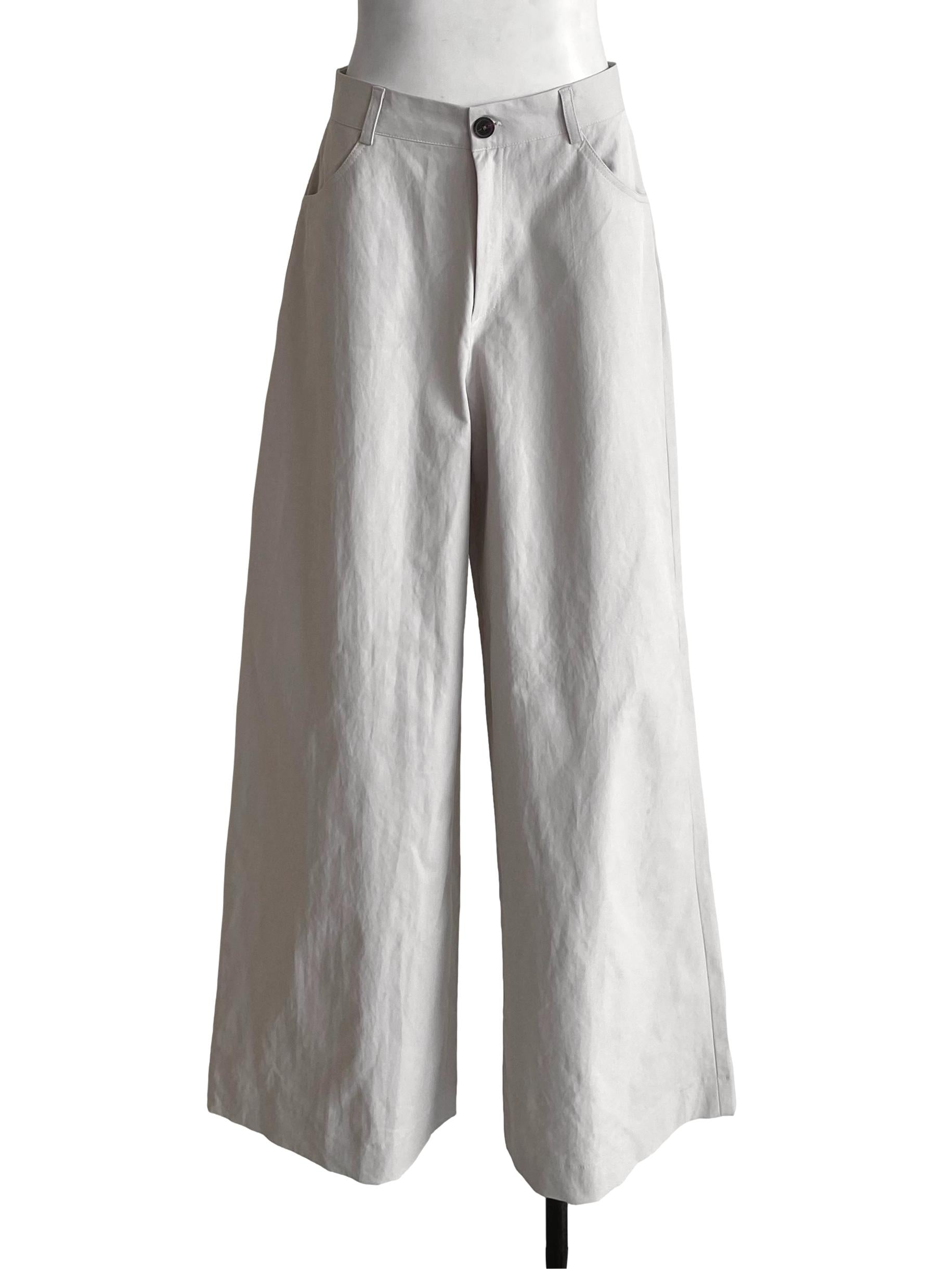 Light Parchment White Formal Slack Pants