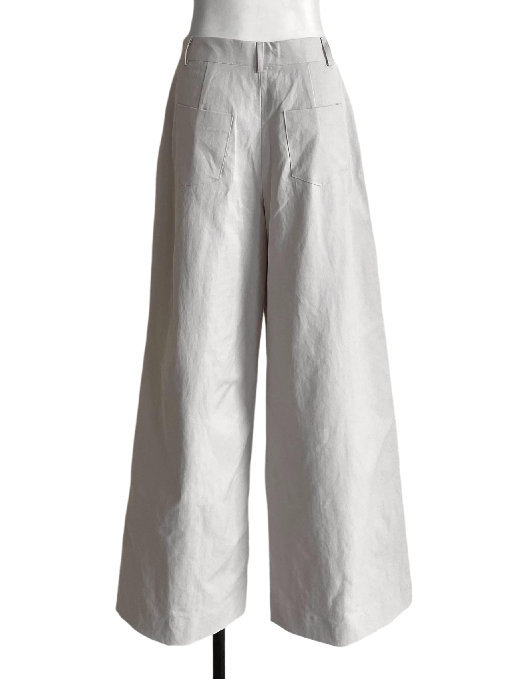 Light Parchment White Formal Slack Pants