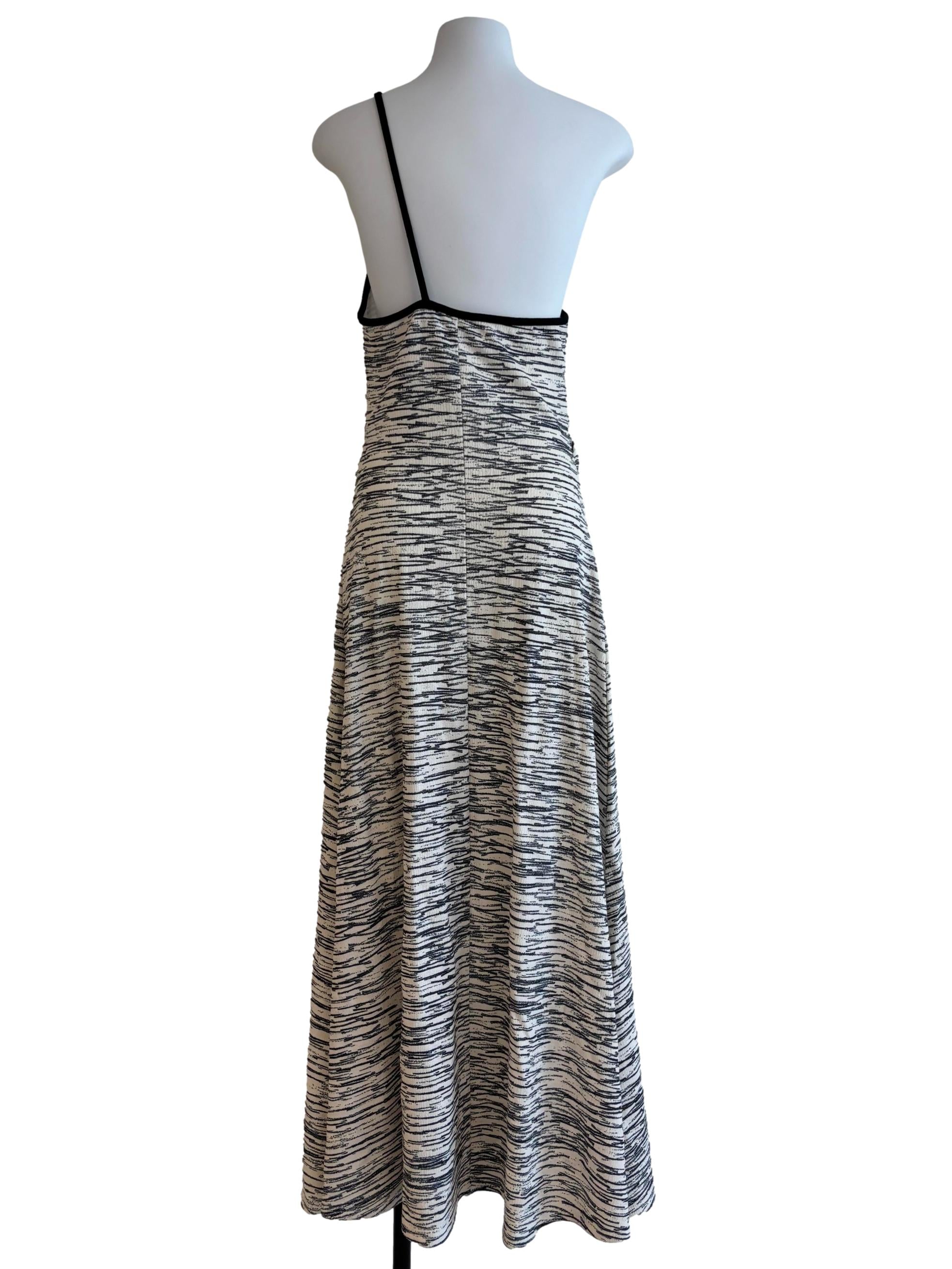 Rice White Patterned One Shoulder Dress