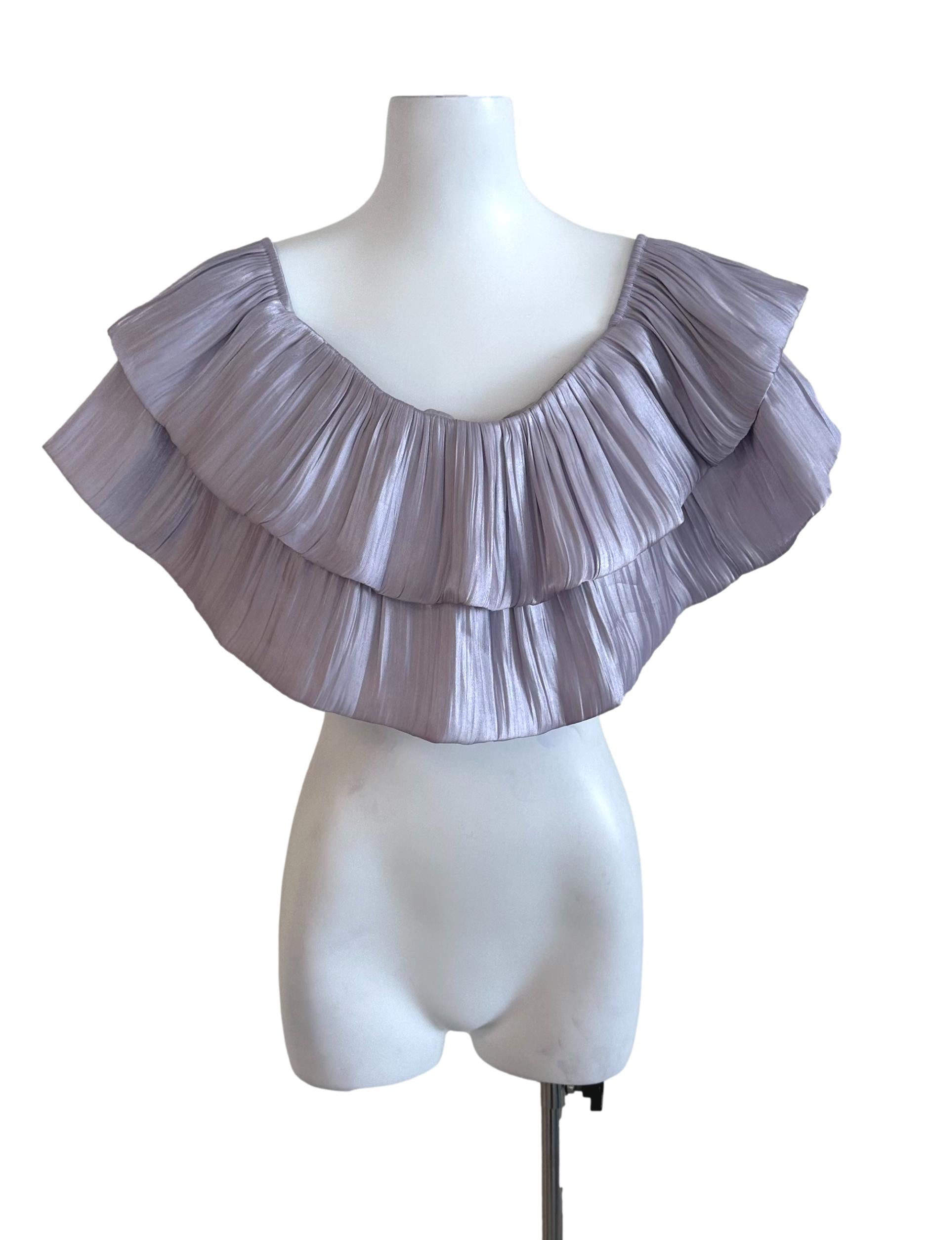 Lavendar Purple Ruffle Top