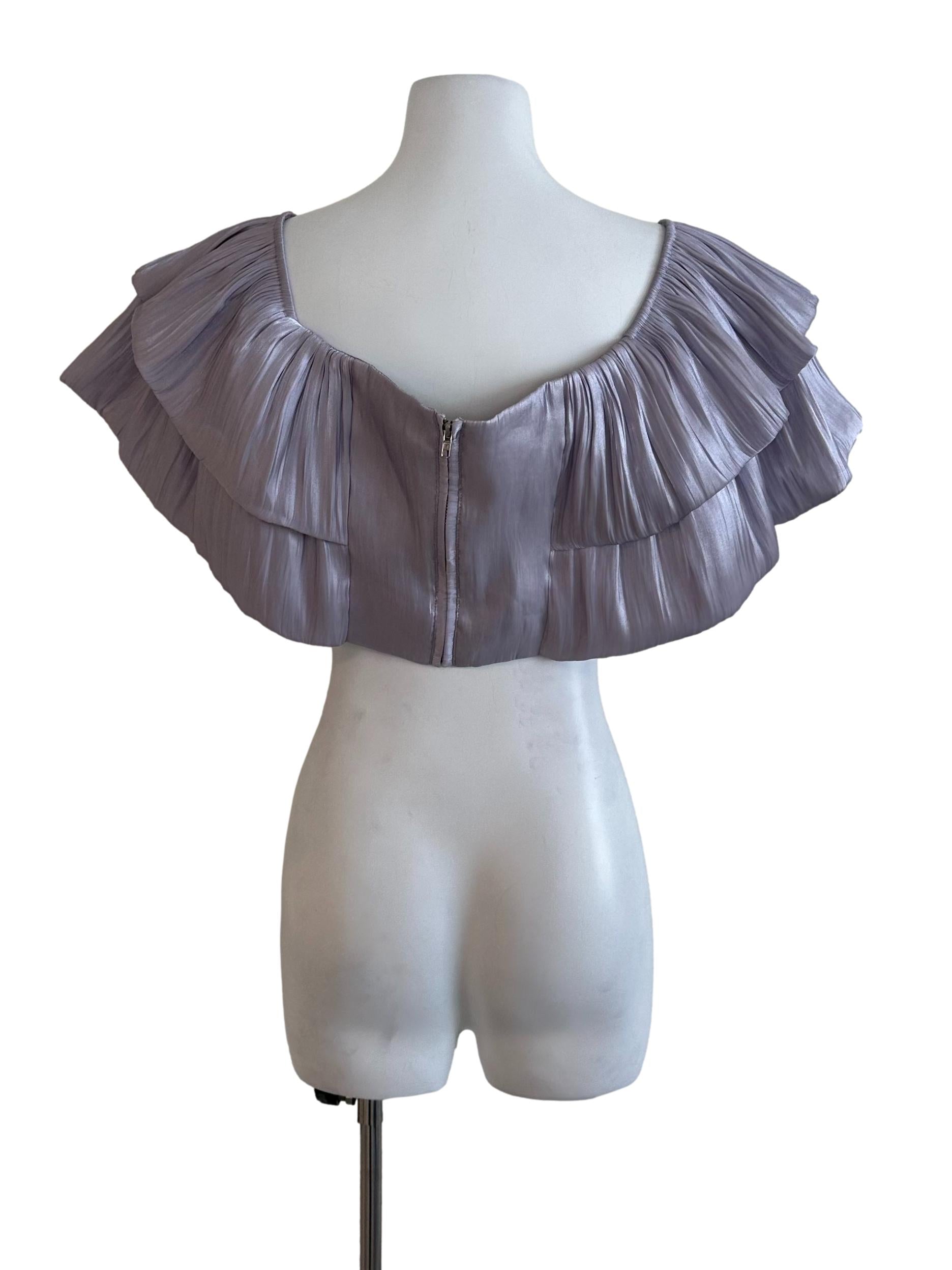 Lavendar Purple Ruffle Top