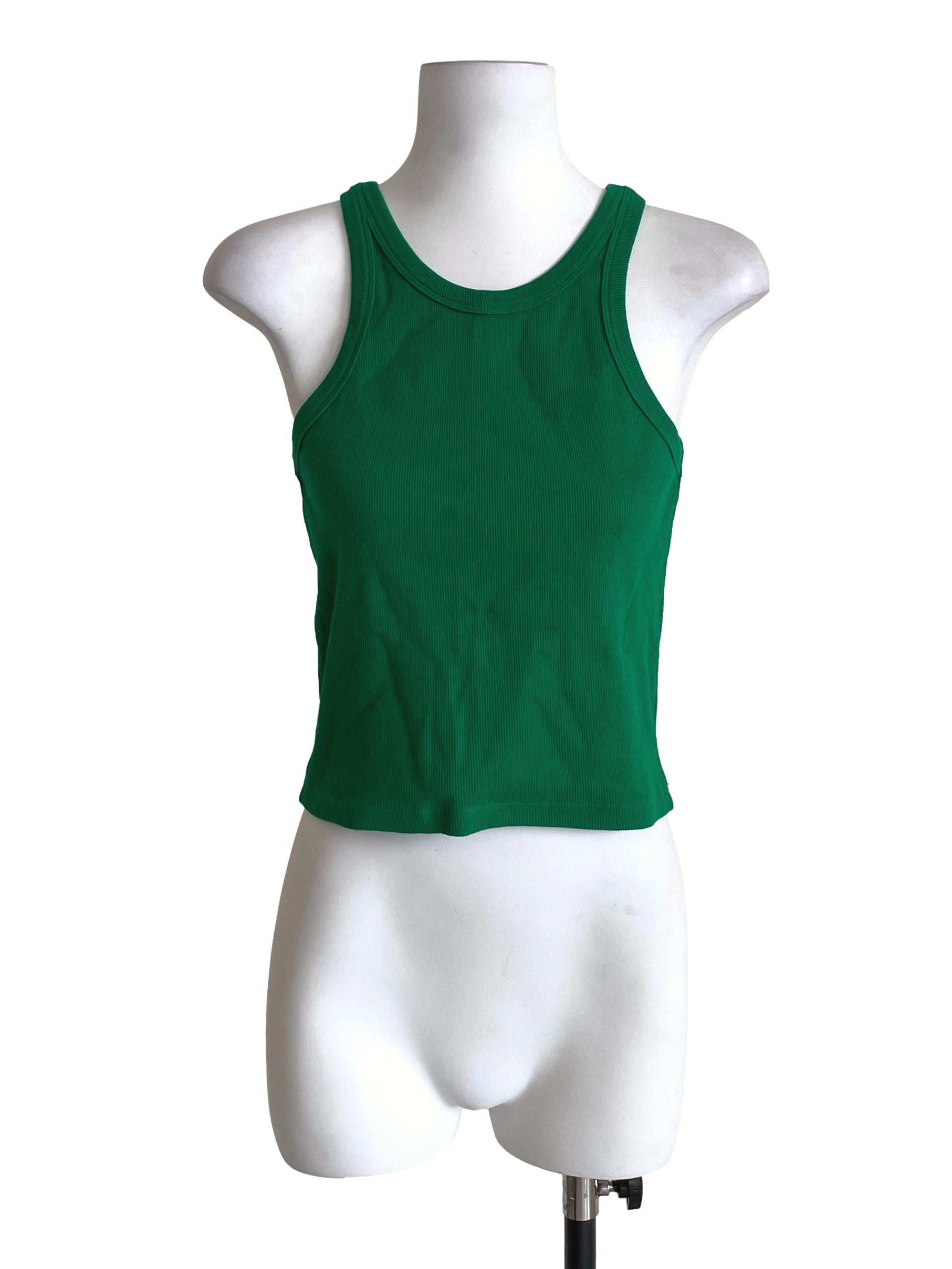 Green Knit Tank Top