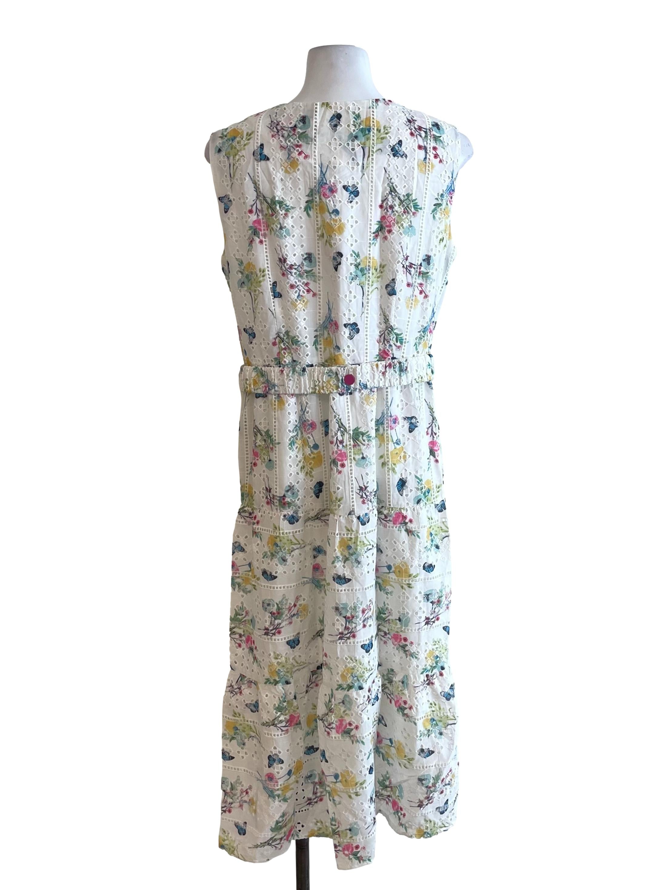 White Floral Eyelet Dress