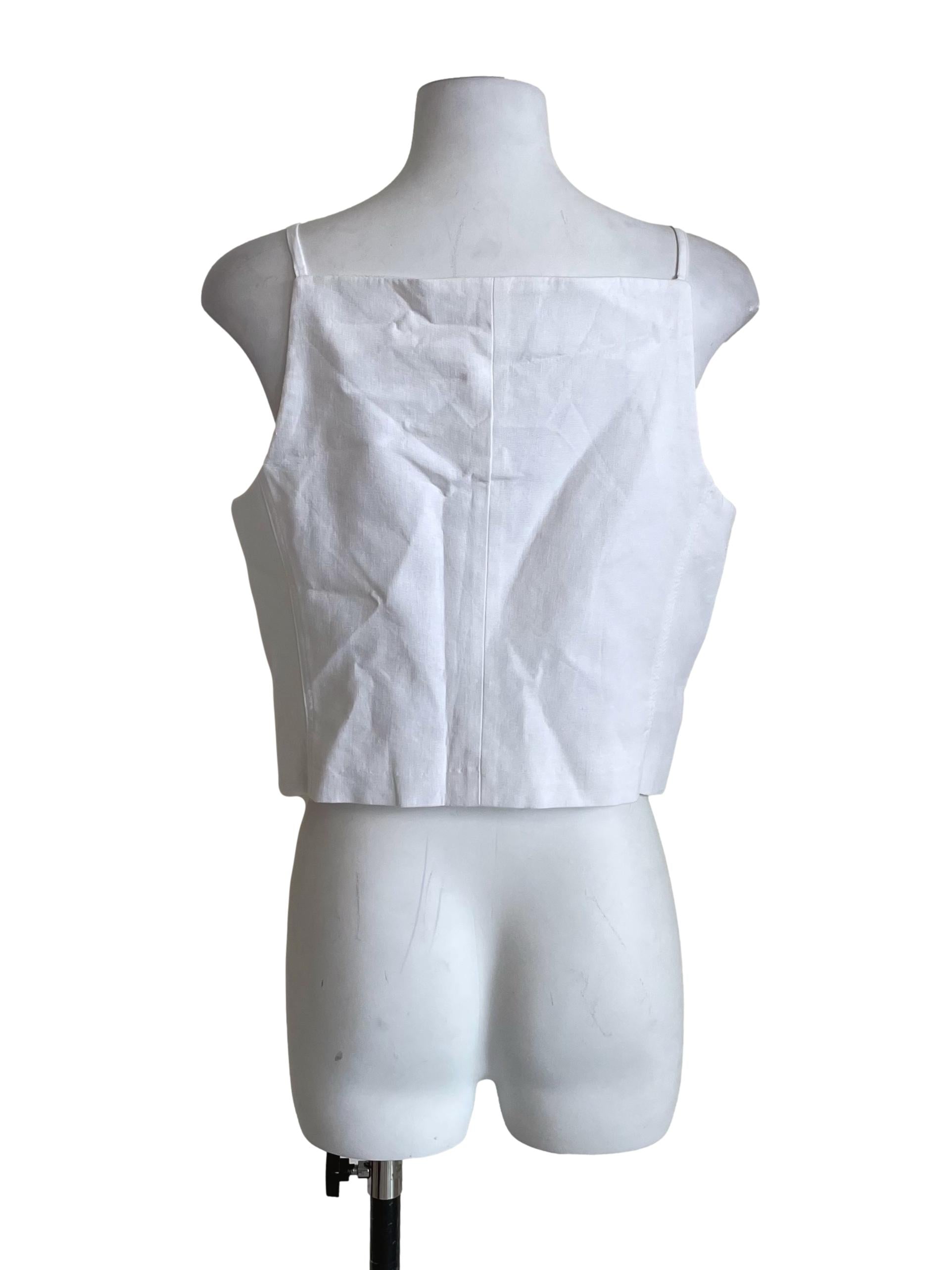 White Button Down Formal Camisole