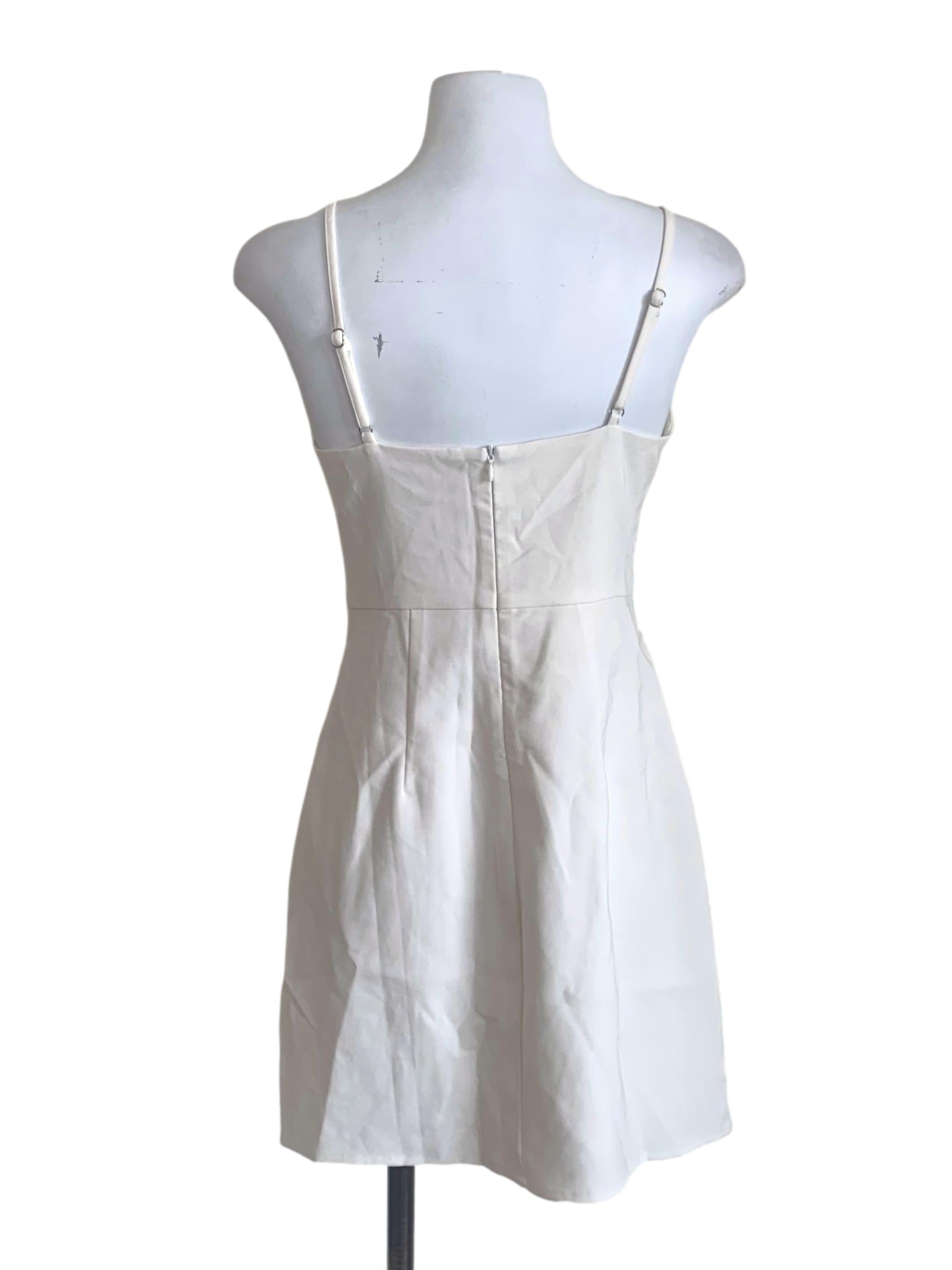 Chiffon White Sweetheart Neck Dress